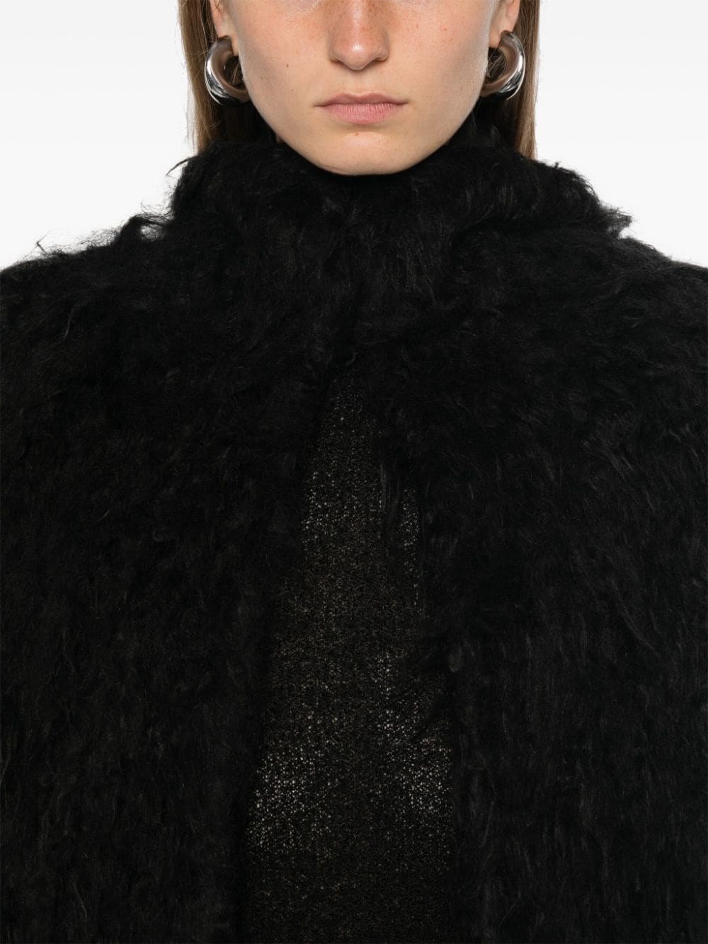 faux-fur cape - 5