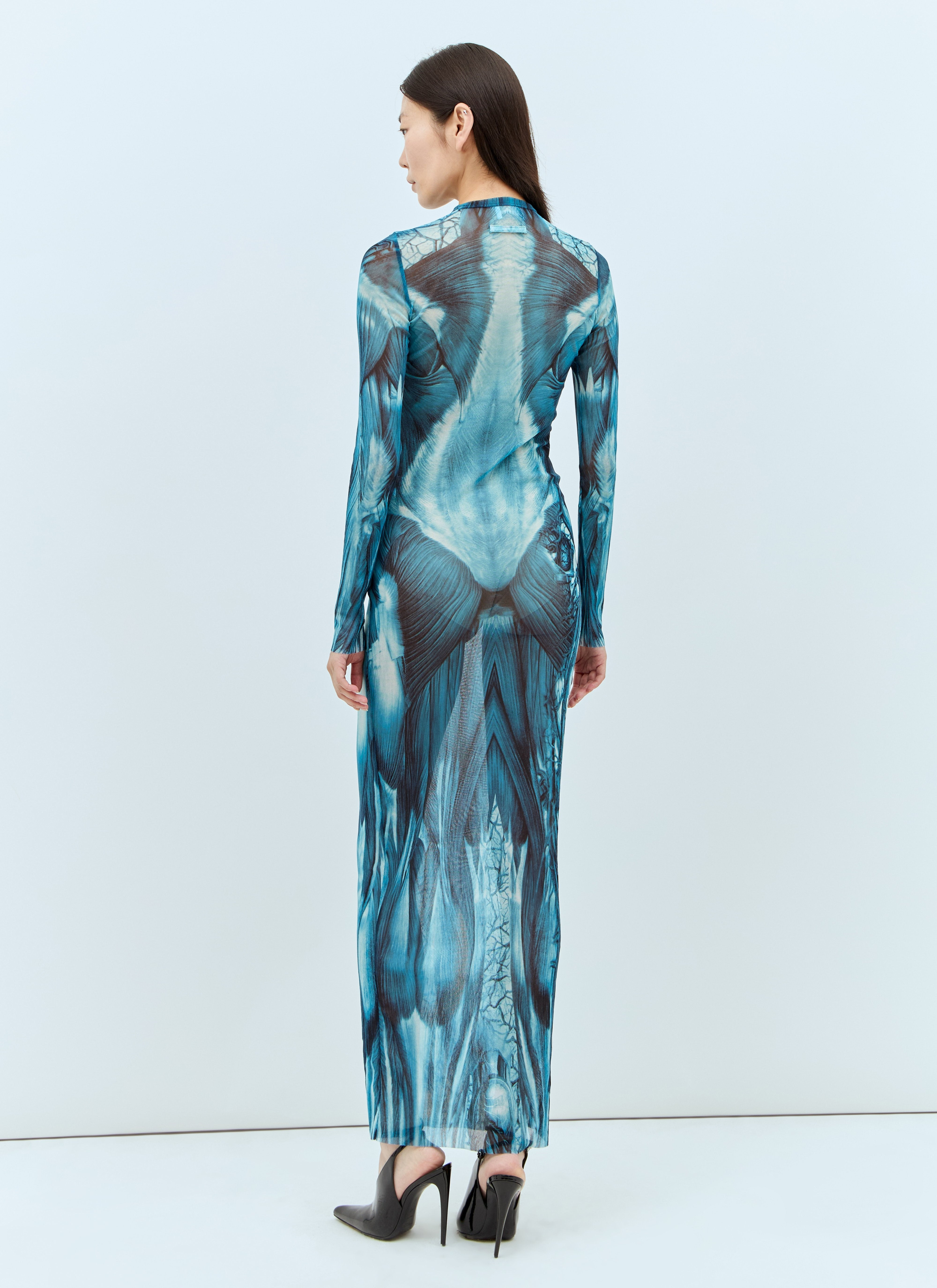 Jean Paul Gaultier Women Ecorche Mesh Maxi Dress - 2