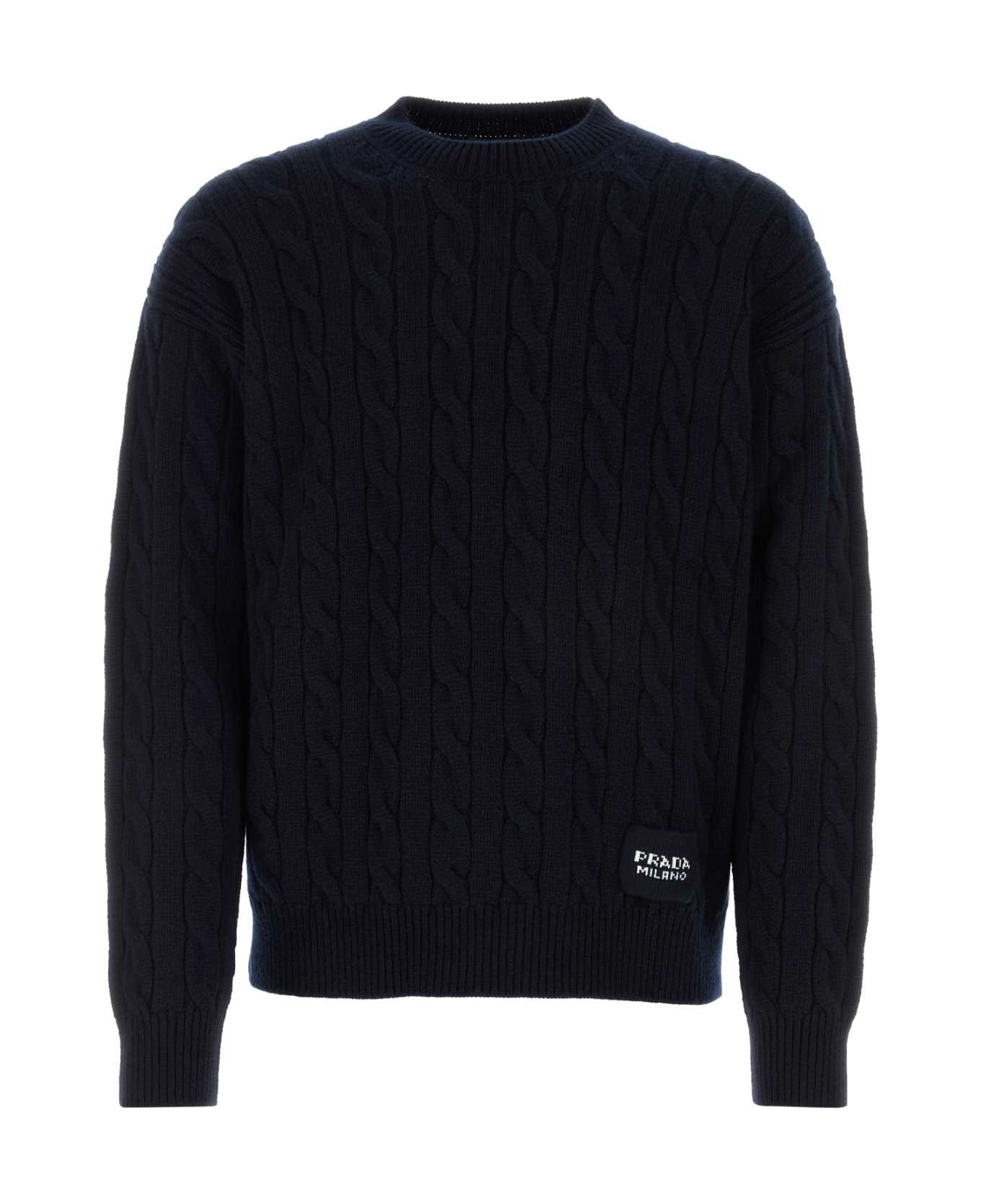 Midnight Blue Cashmere Sweater - 1