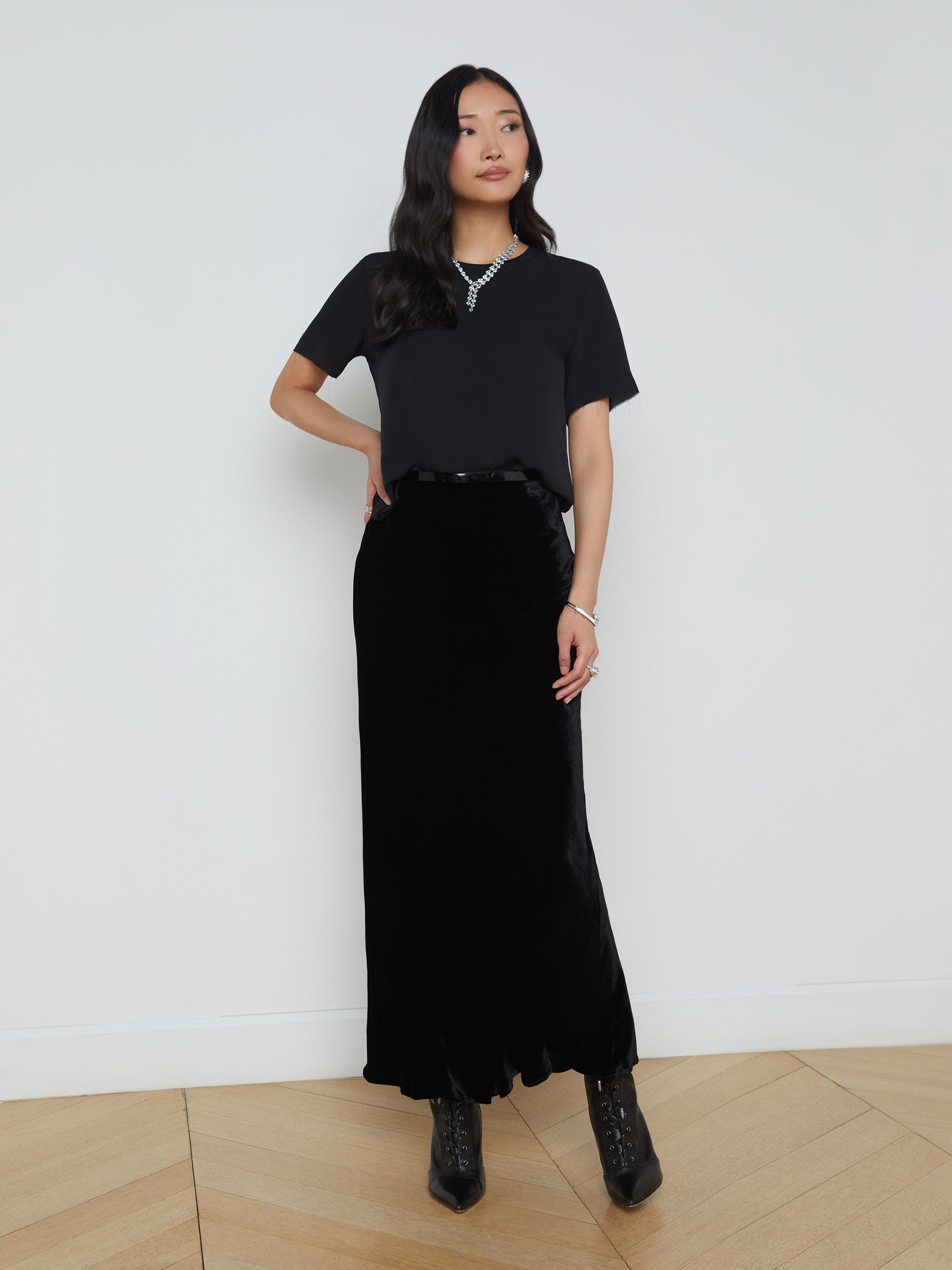 Suzette Silk Raw-Hem Tee - 5