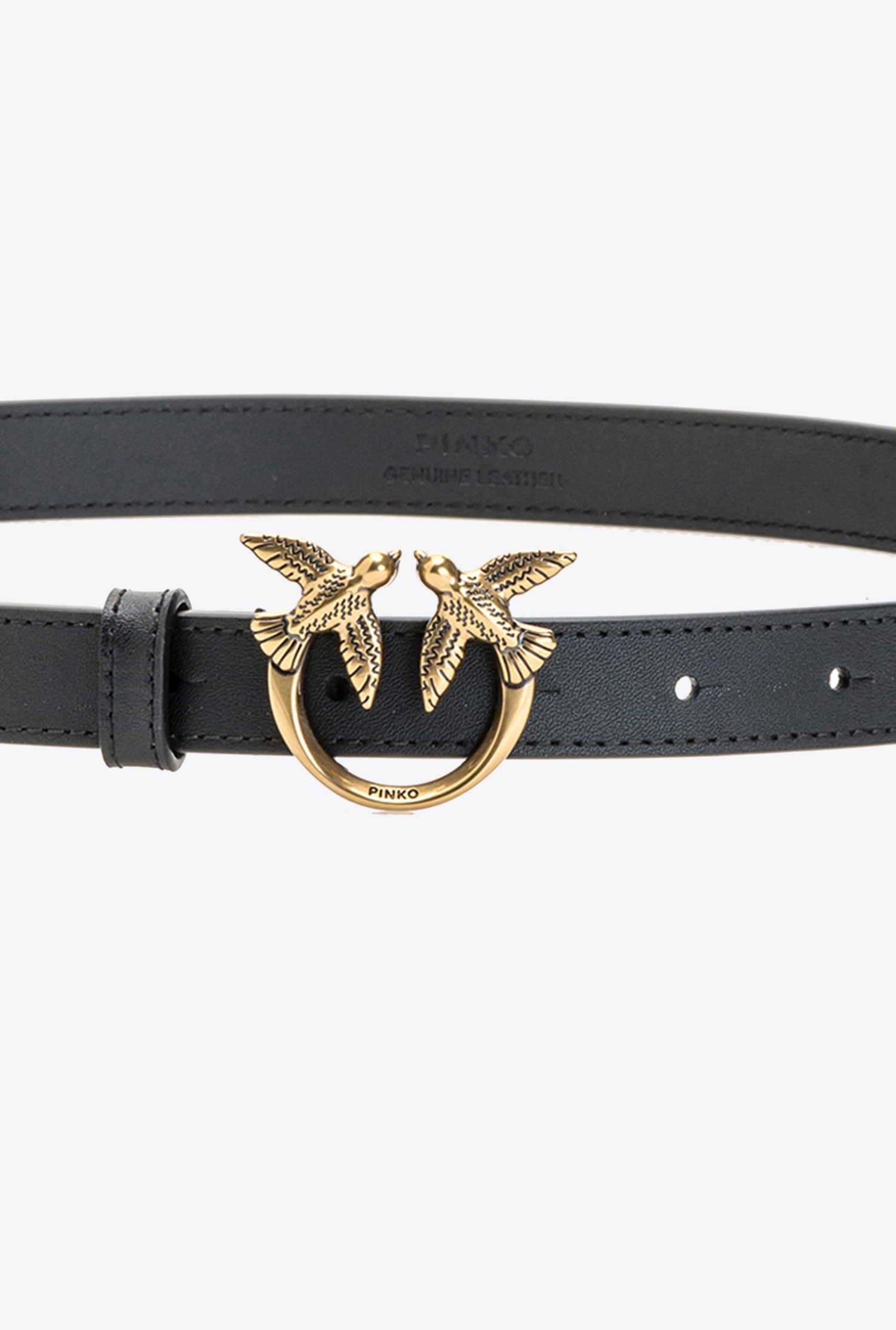 LOVE BIRDS THIN LEATHER BELT - 2