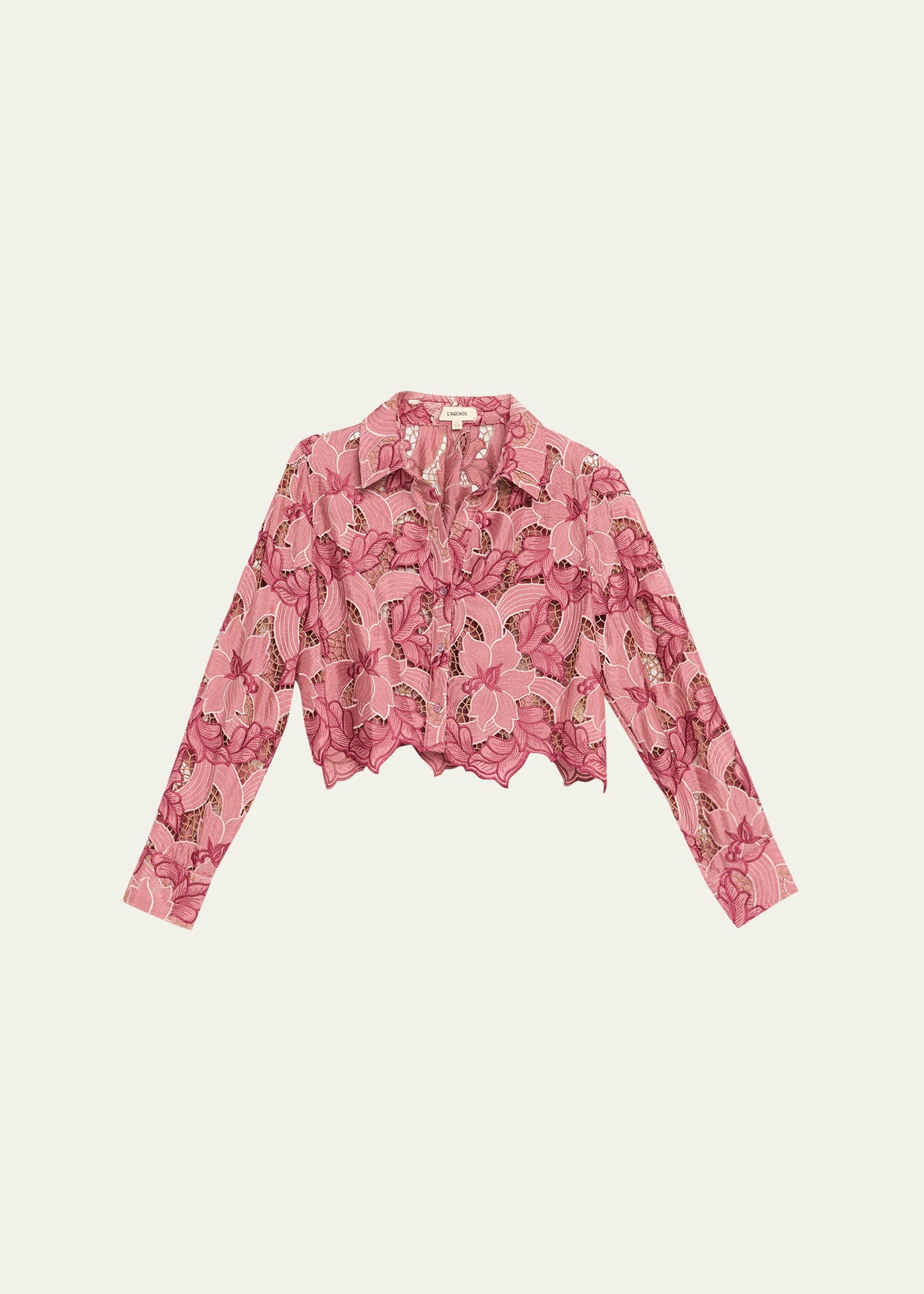 Akemi Cropped Button-Front Shirt - 1