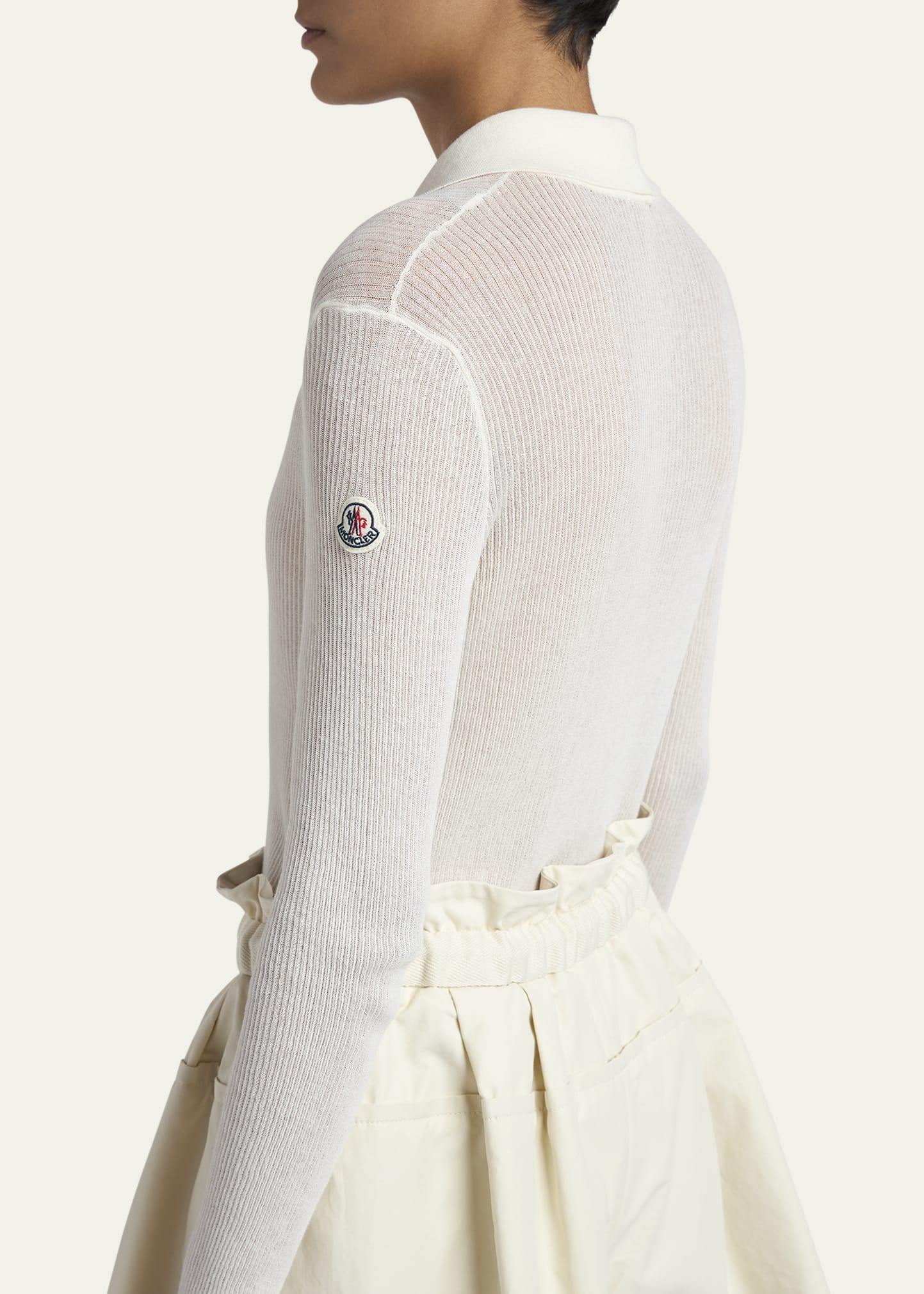 Long-Sleeve Ribbed Polo Shirt - 5