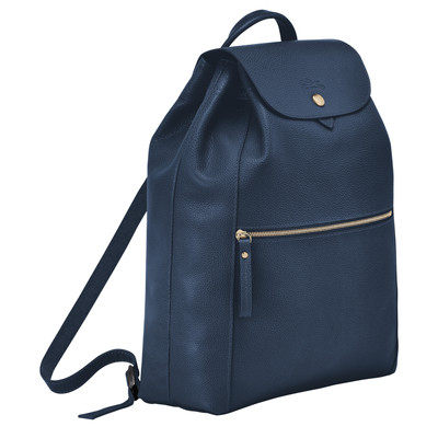 Longchamp Le Foulonné Backpack Navy - Leather outlook