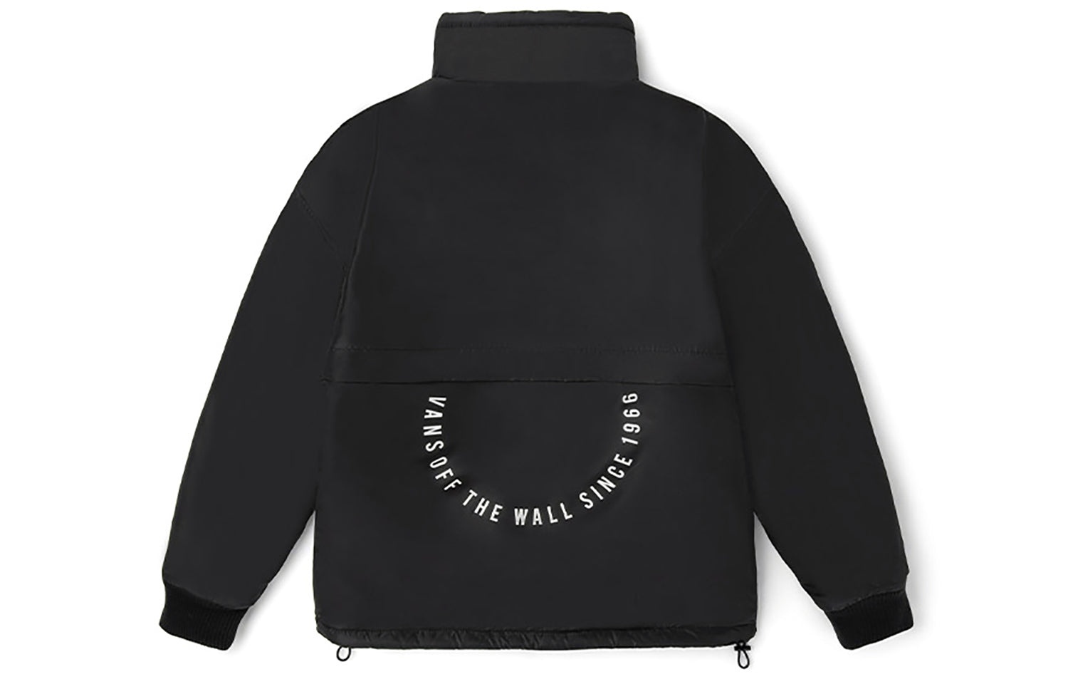 Vans Reversible lamb's wool Stand Collar logo Jacket Couple Style Black White Grid VN0A5F6U7DR - 4