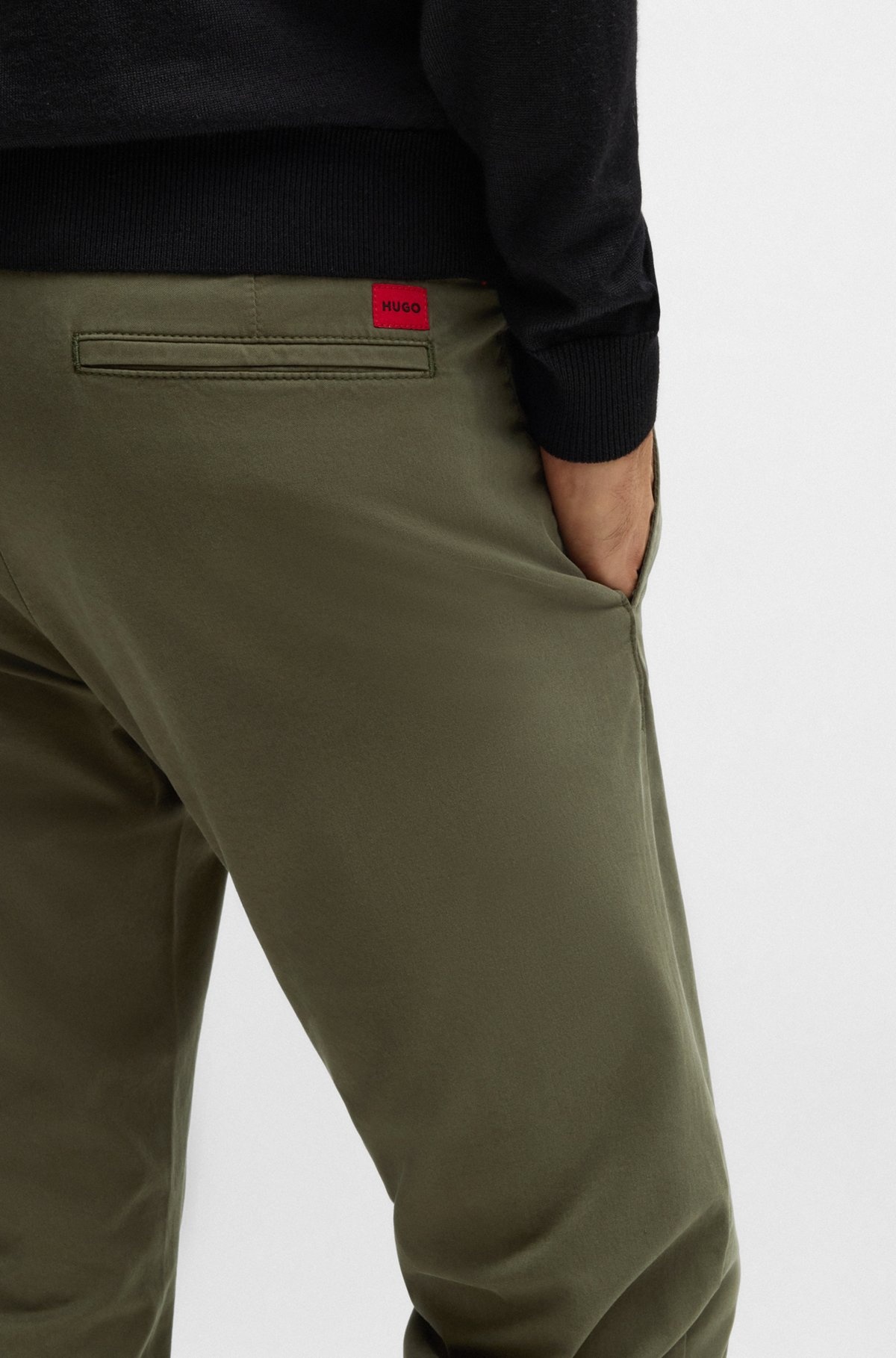 SLIM-FIT CHINOS IN STRETCH-COTTON GABARDINE - 5