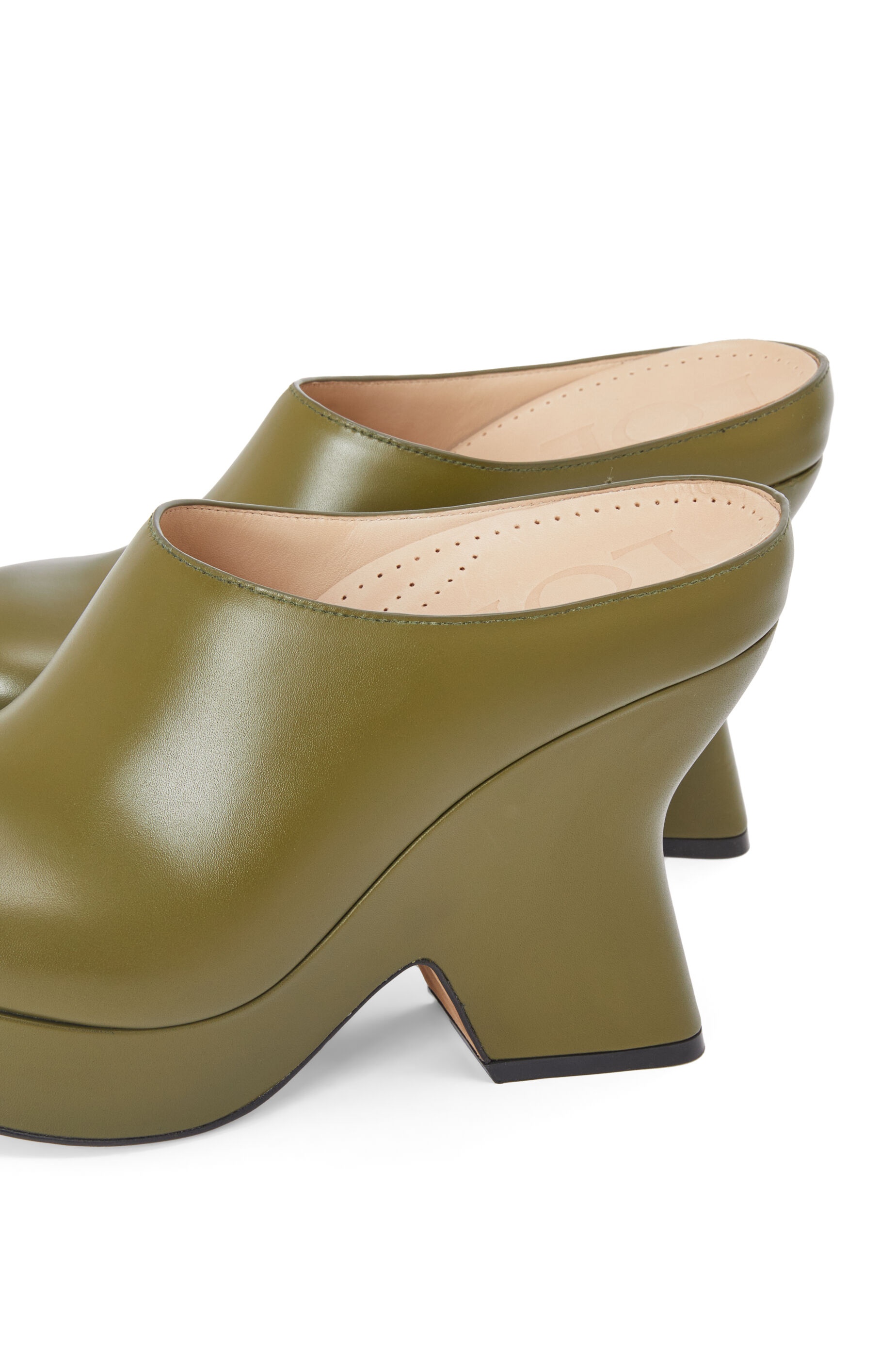 Terra wedge clog in calfskin - 4