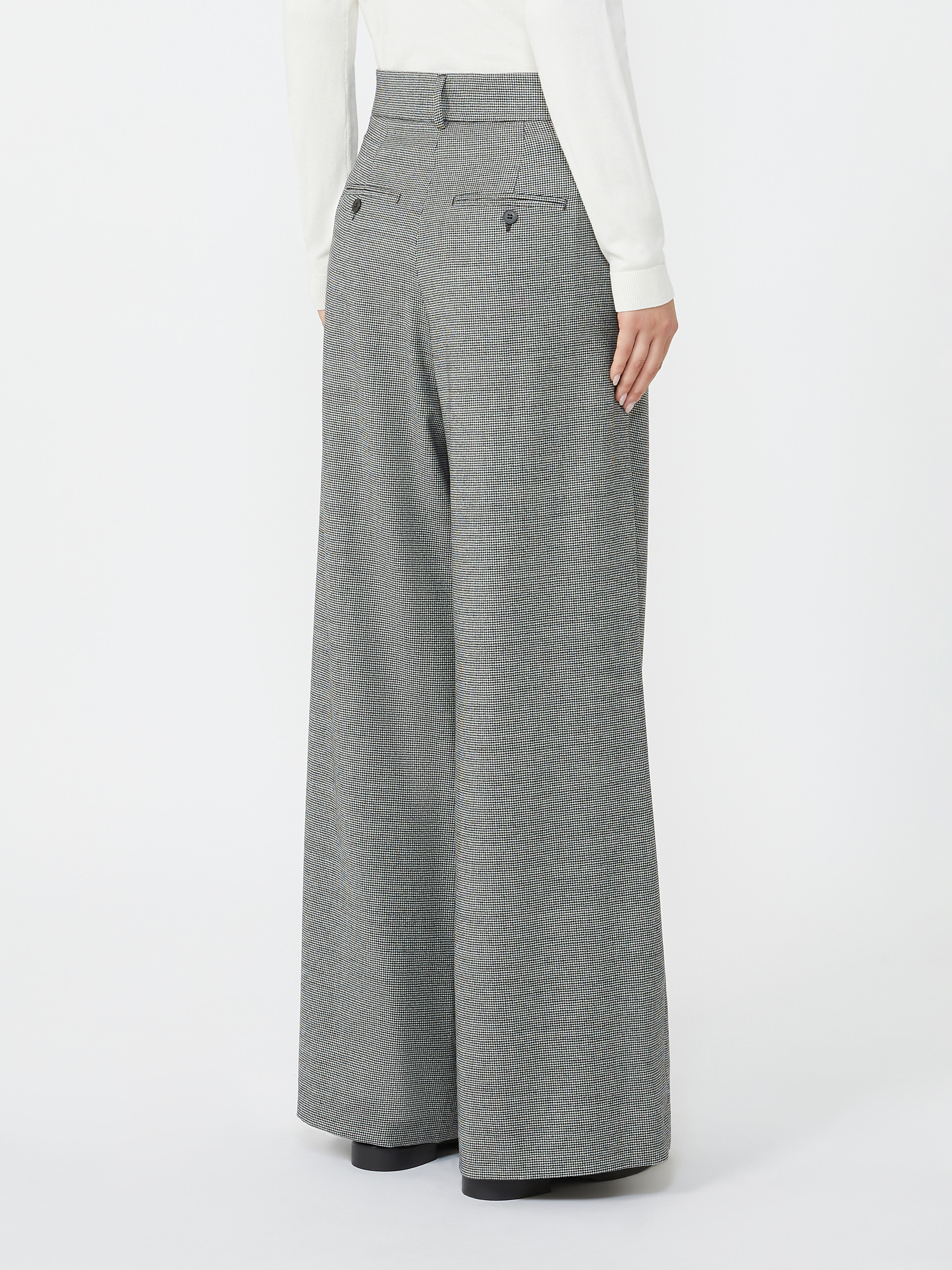 GLOBALE Wool flannel palazzo trousers - 4