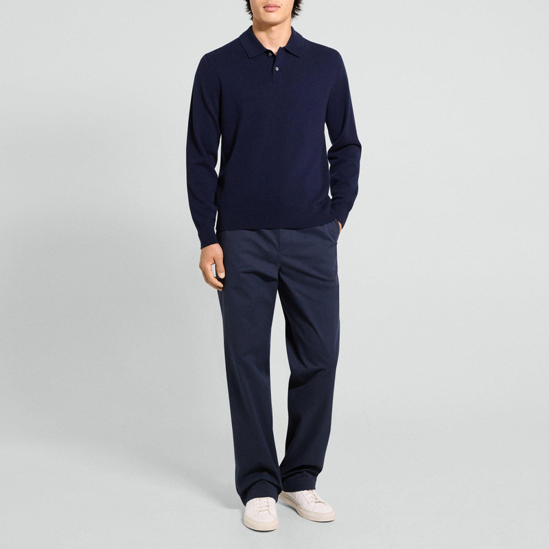 Theory Goris Long-Sleeve Polo Shirt in Cashmere outlook