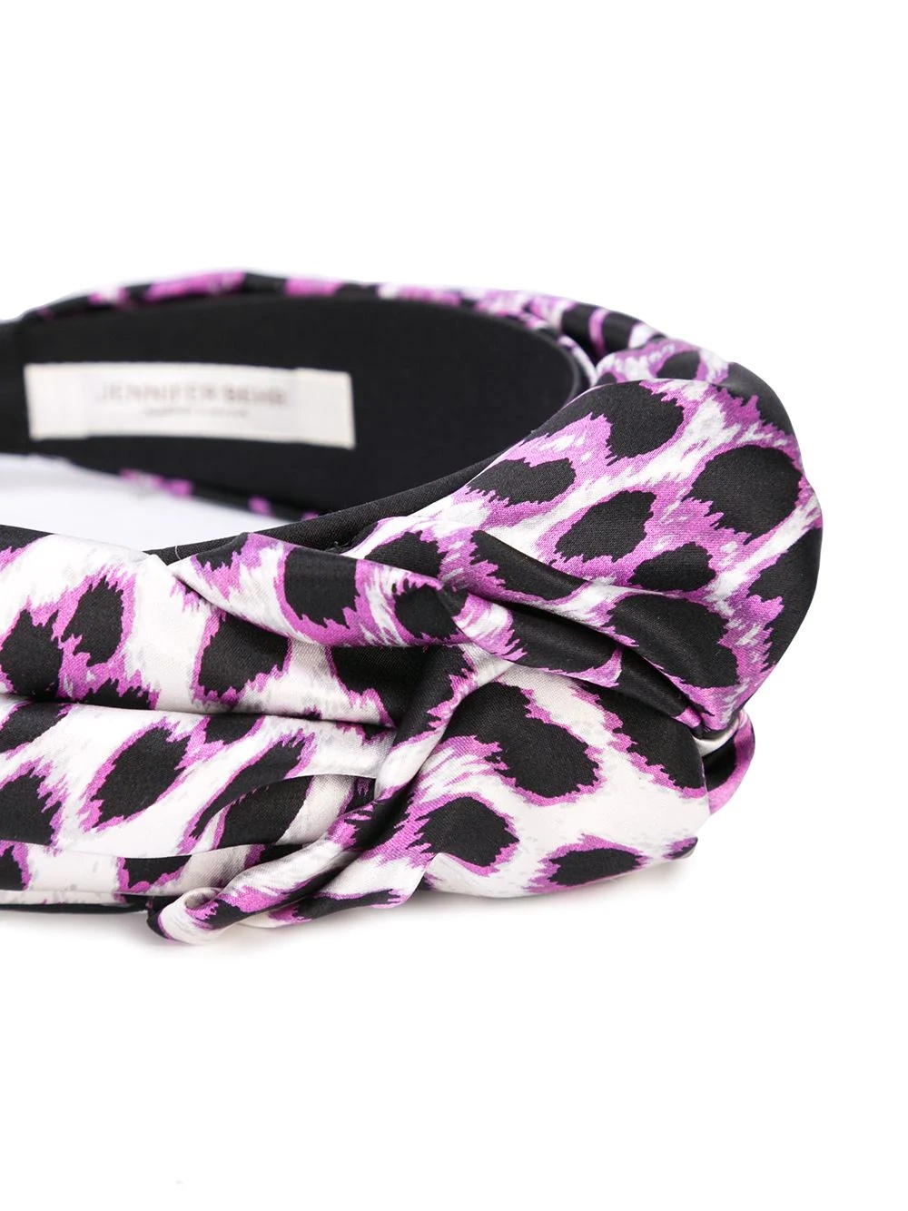 leopard print silk headband - 3