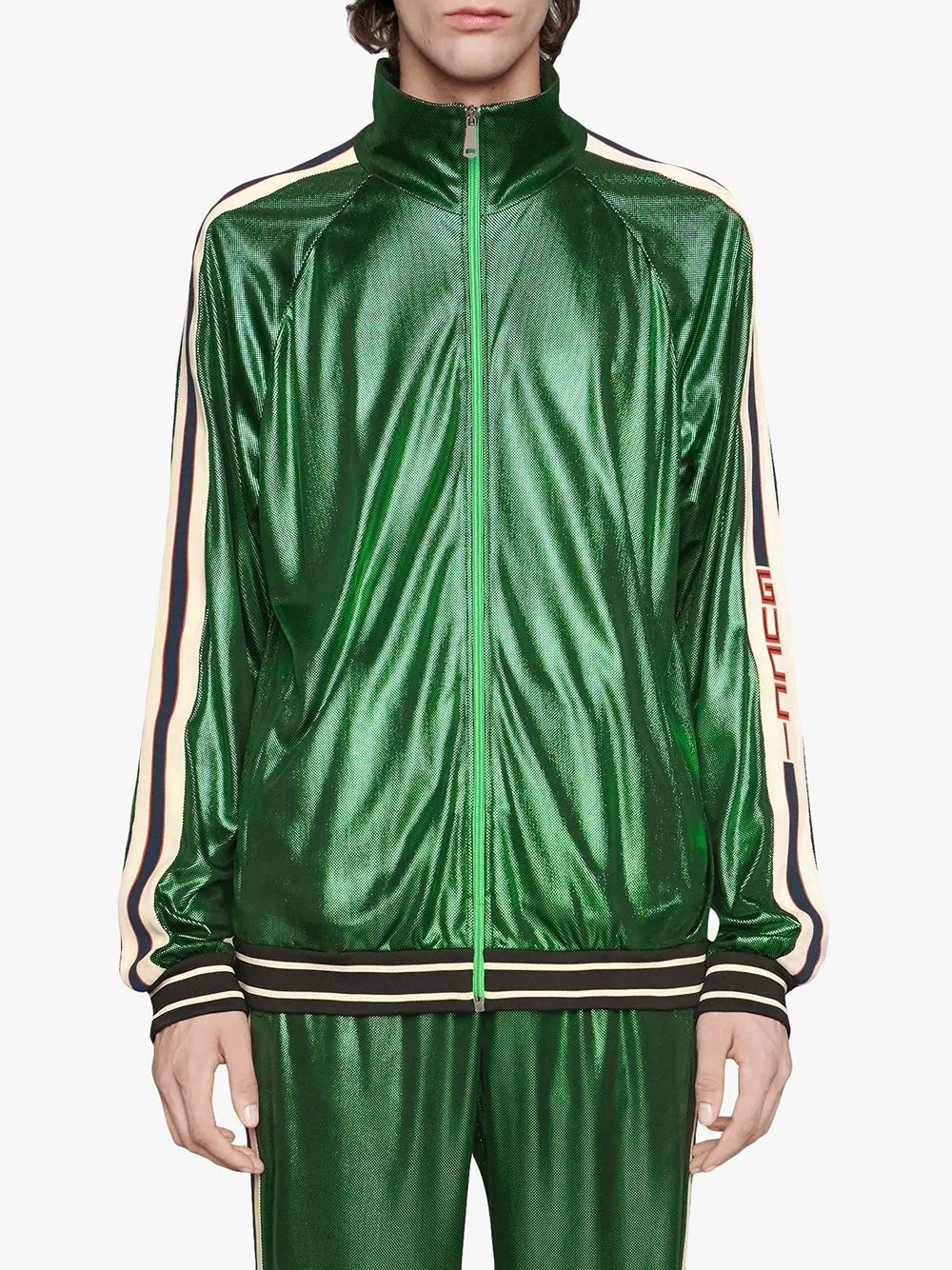 Oversize laminated jersey jacket - 3