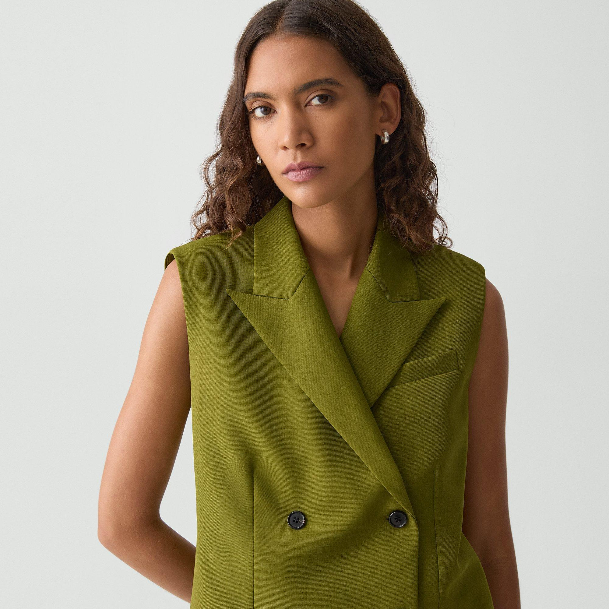 Double-Breasted Vest in City Twill - 5