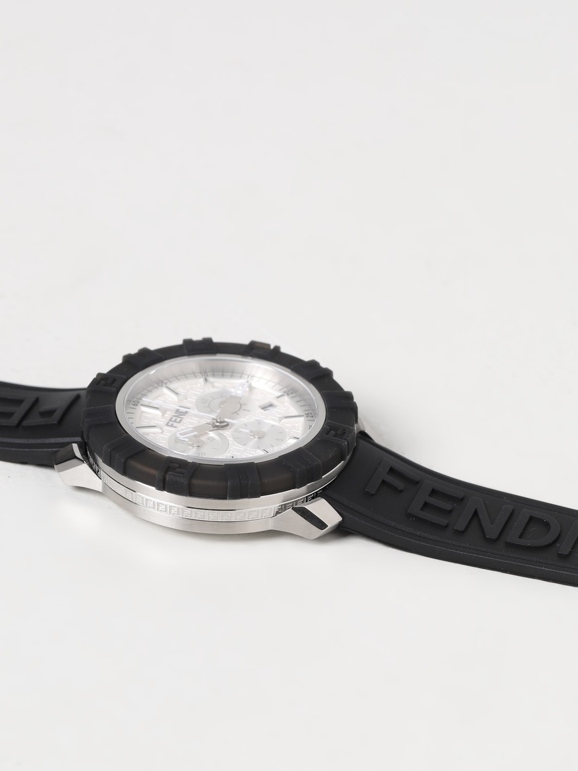 Fendi watch in metal and rubber - 3