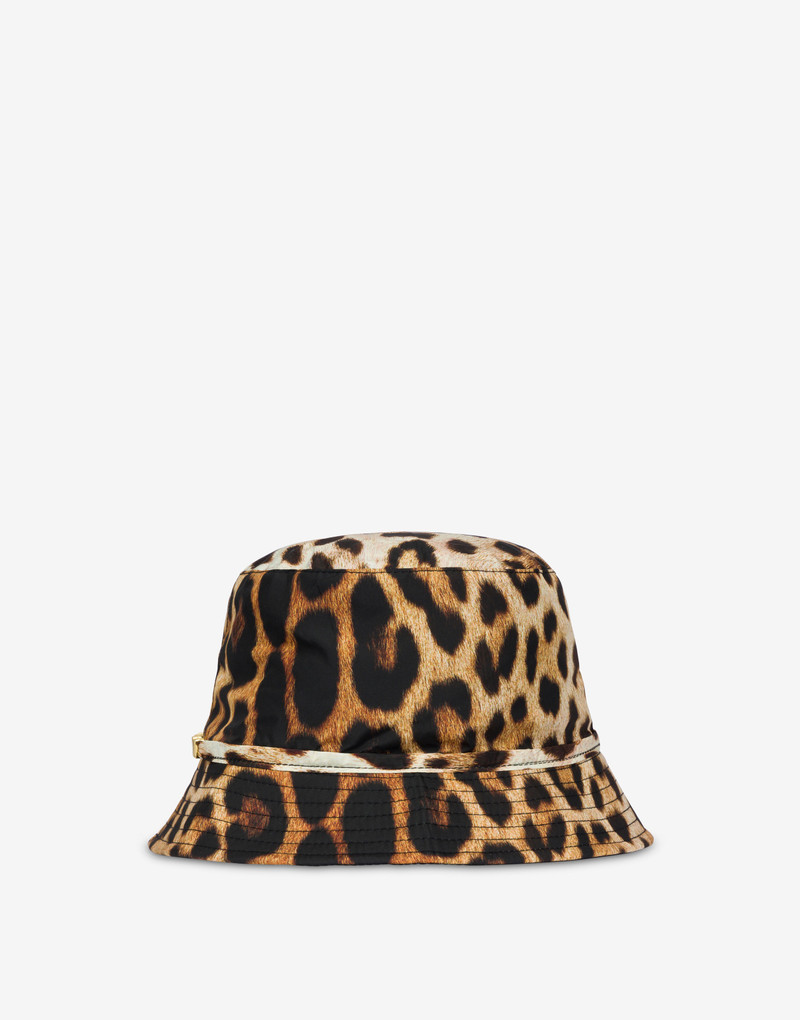 Moschino NYLON LEOPARD PRINT HAT outlook
