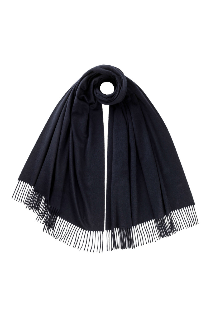 Dark Navy Cashmere Stole 1