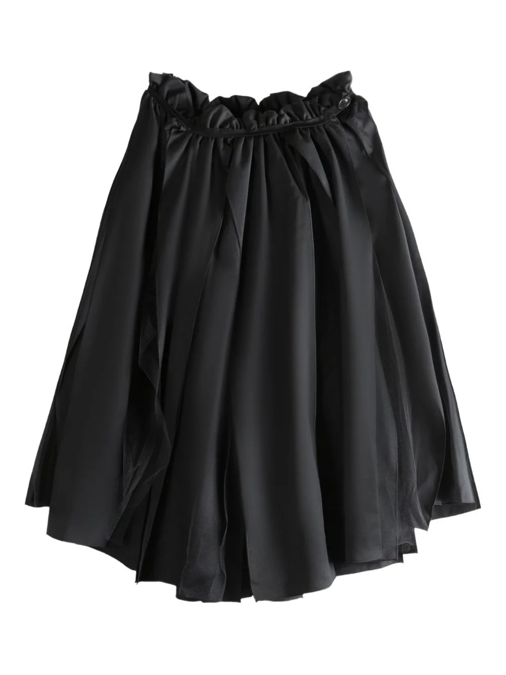 pleated drawstring midi skirt - 1