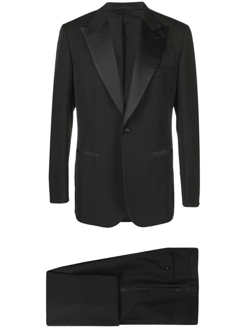 peak-lapels single-breasted suit - 1