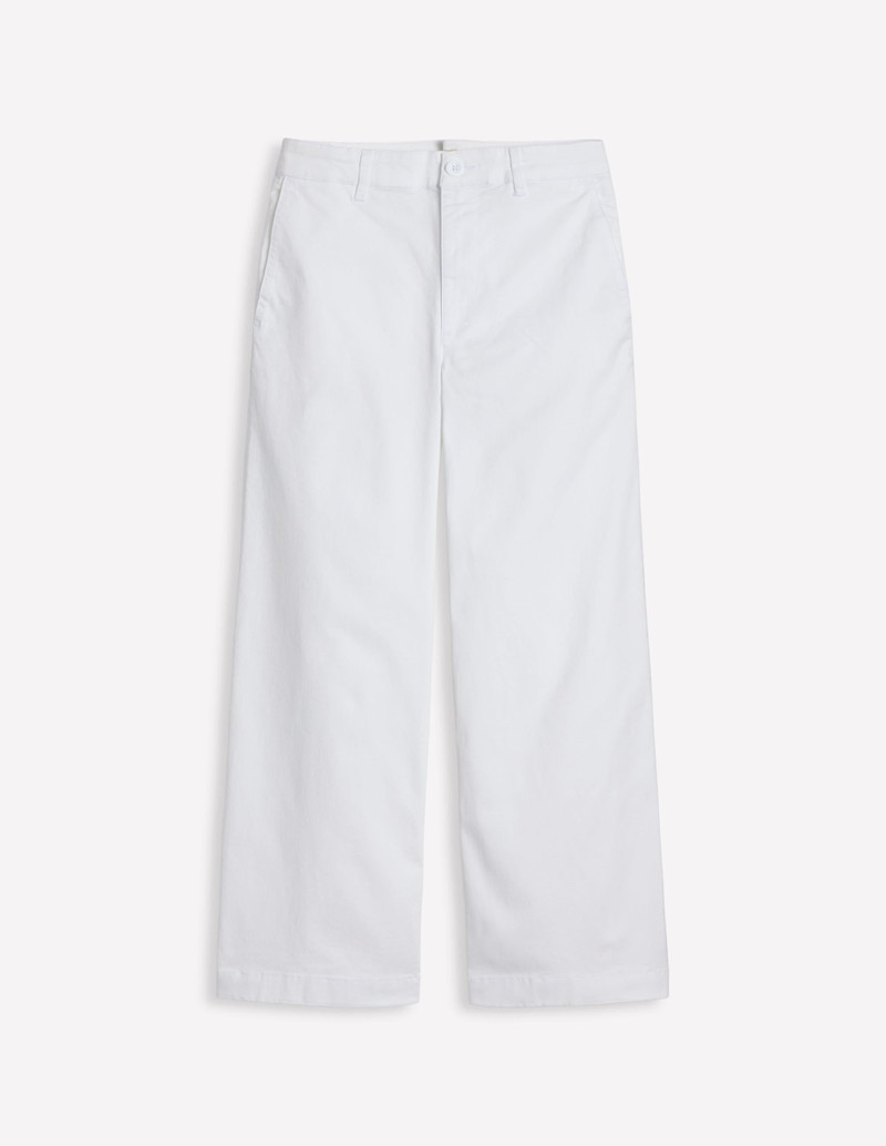 Barnsbury Crop Chino Pants-White 1