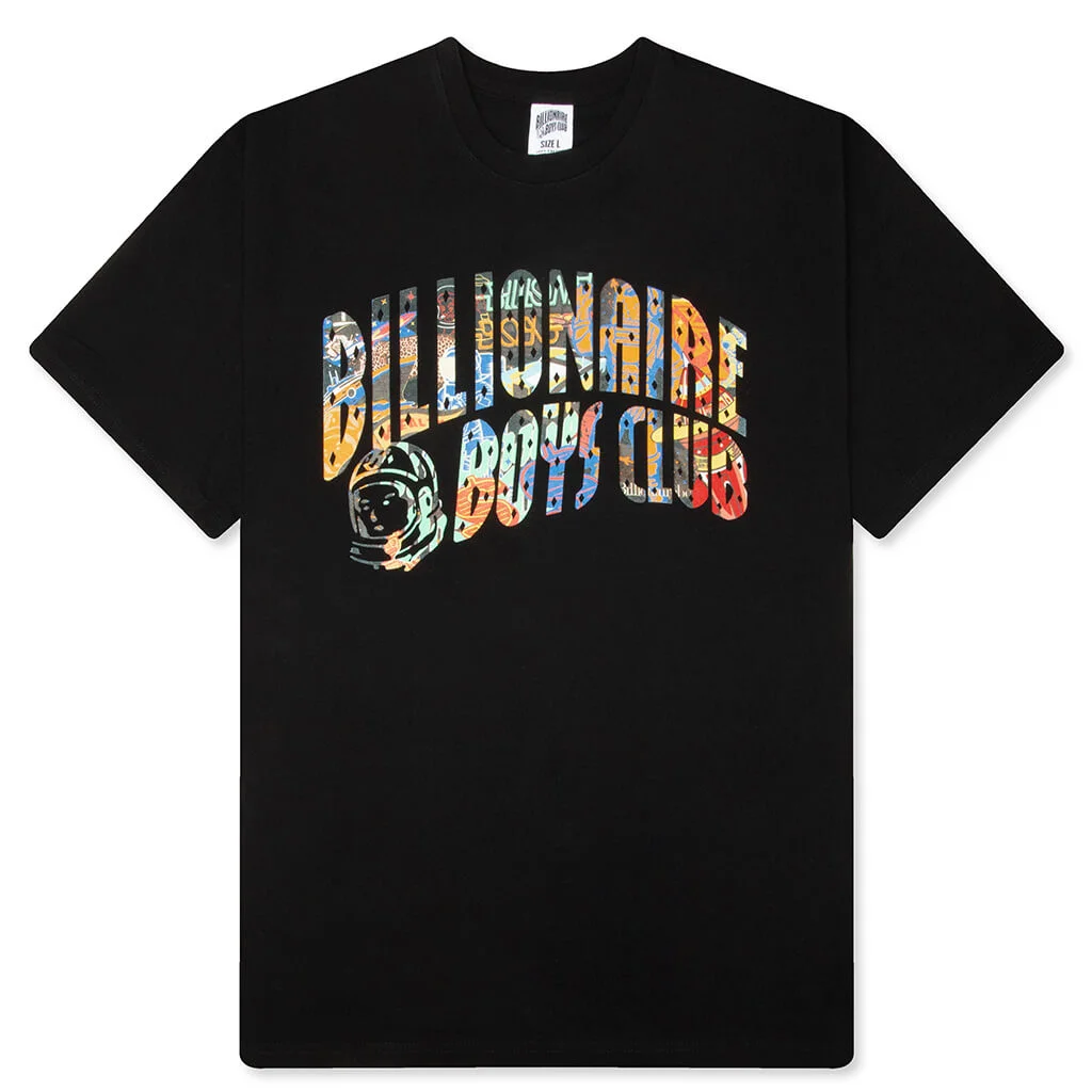 CURVE LOGO S/S TEE - BLACK - 1