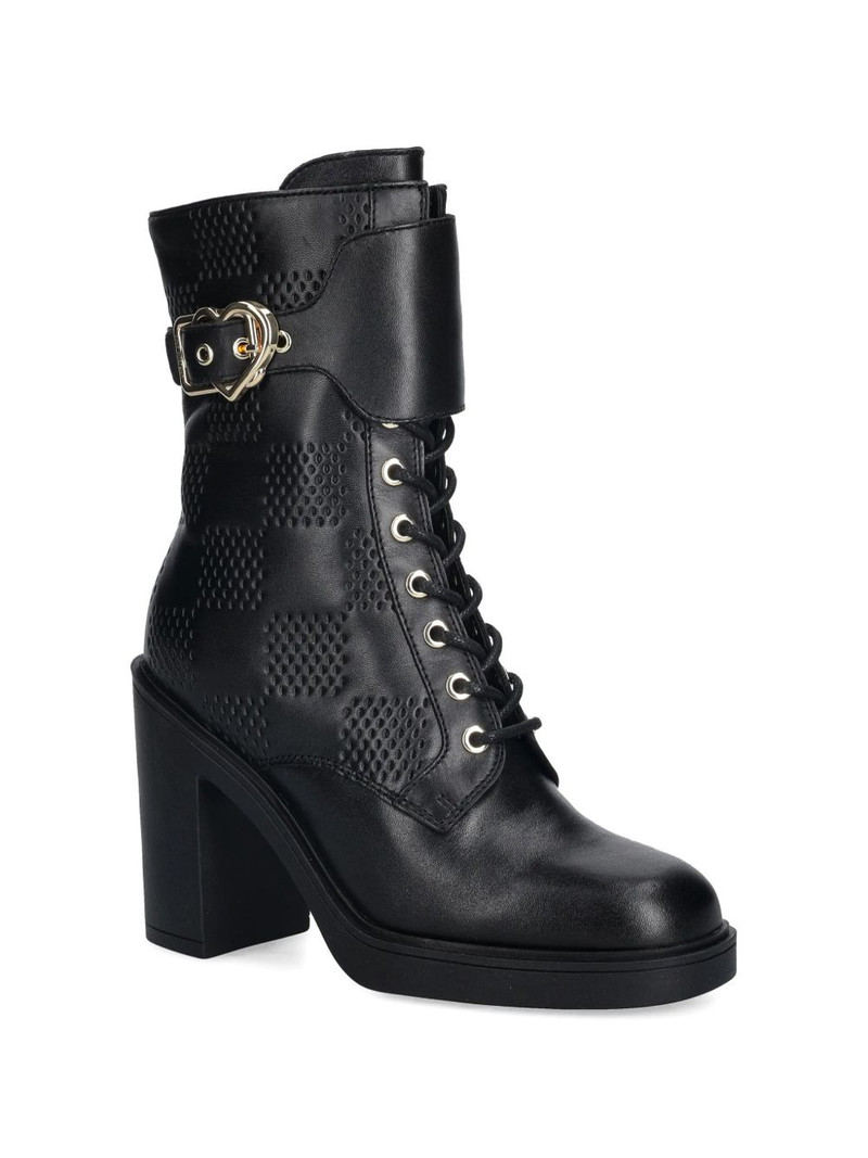 Moschino heart-buckle heeled boots outlook