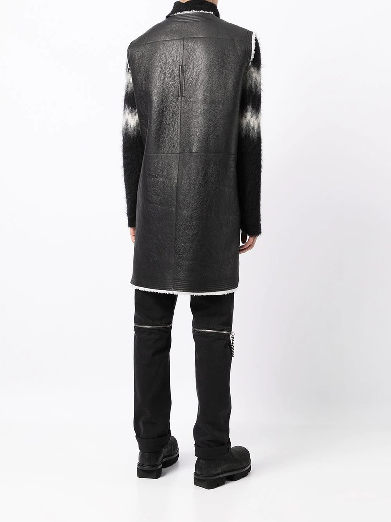 contrasting trim leather gillet 4
