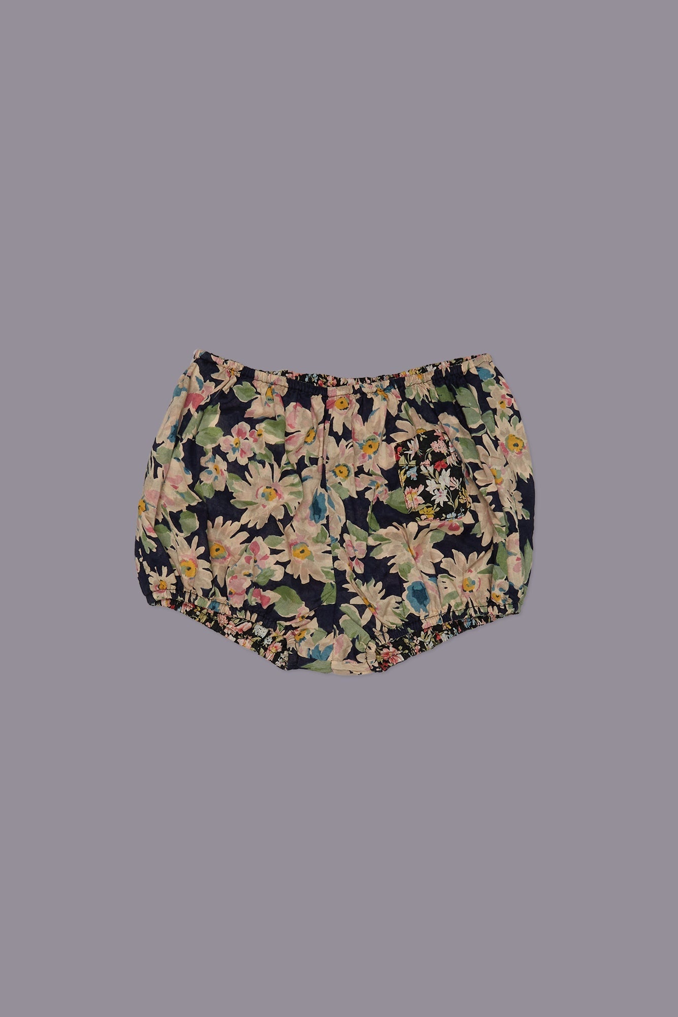 REVERSIBLE BLOOMER SHORT - LAYERED BLACK FLORAL - R13 - 3