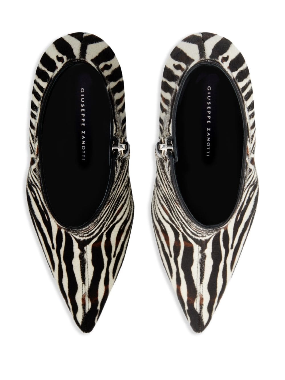 Farrah Fancy 95mm zebra-print boots - 4