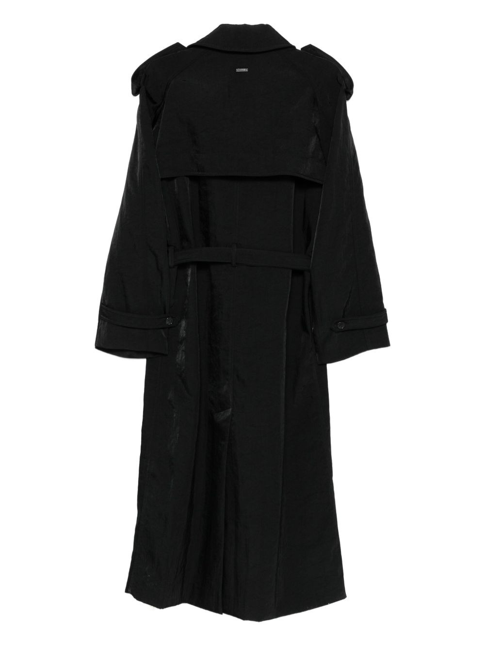 belted double-breasted coat - 2