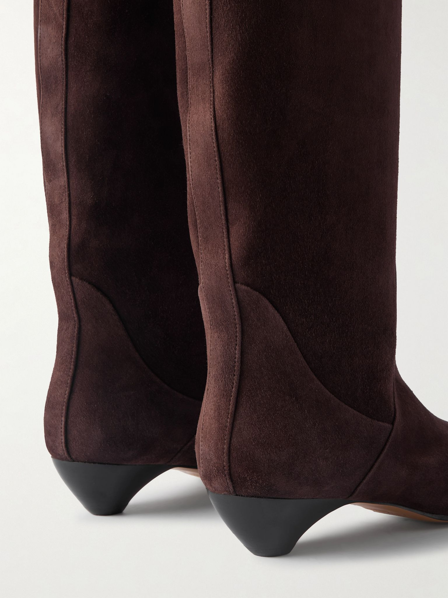 Allegra suede riding boots Chocolate - 4
