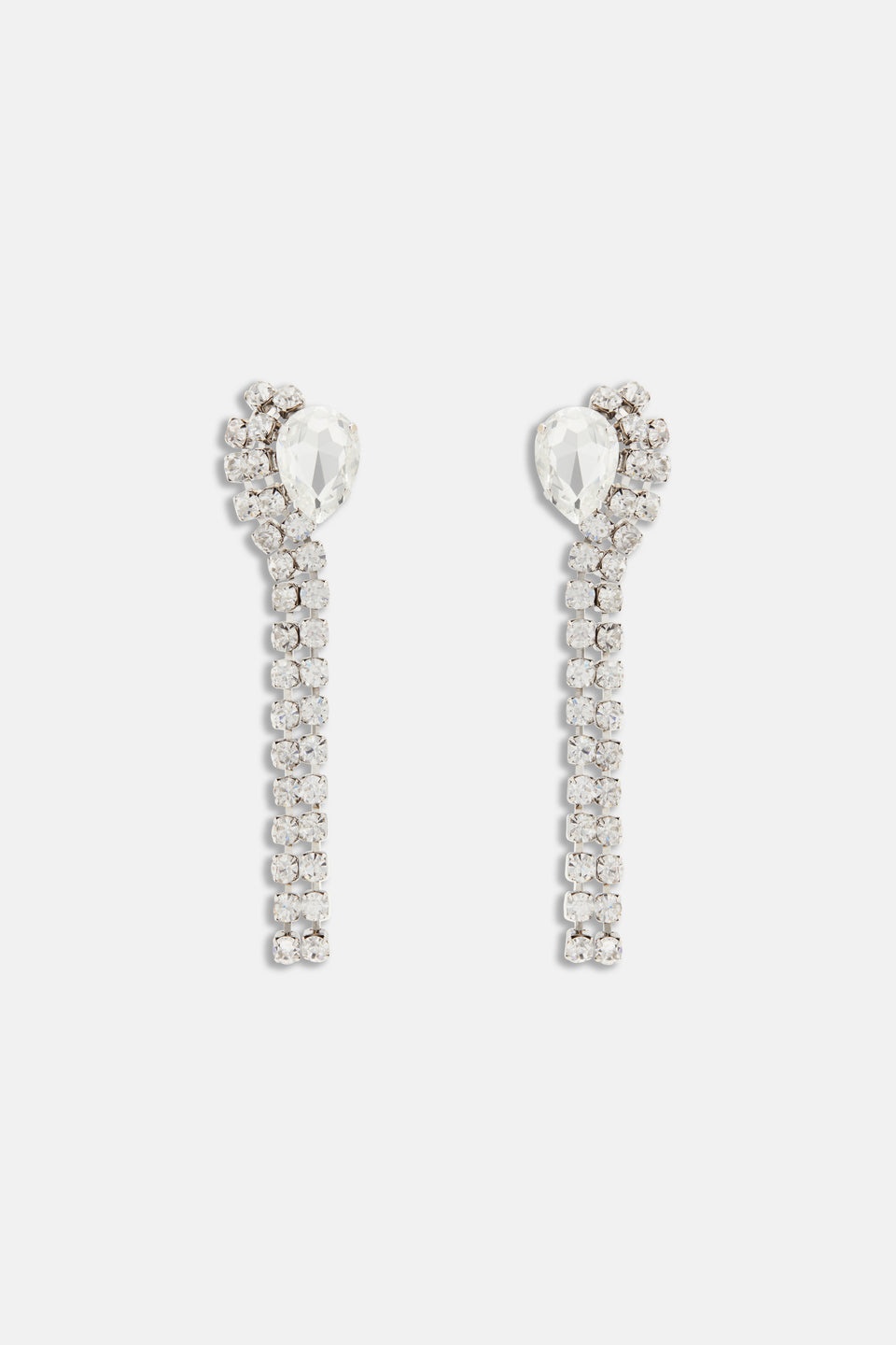 CRYSTAL EARRINGS WITH FRINGES - 1