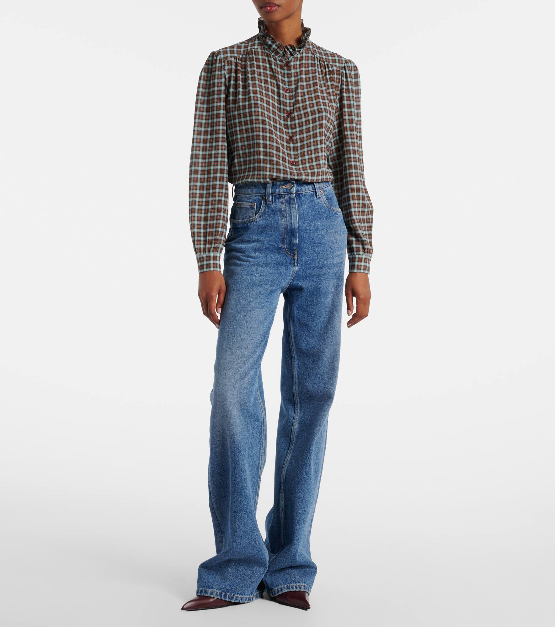 High-rise wide-leg jeans - 6