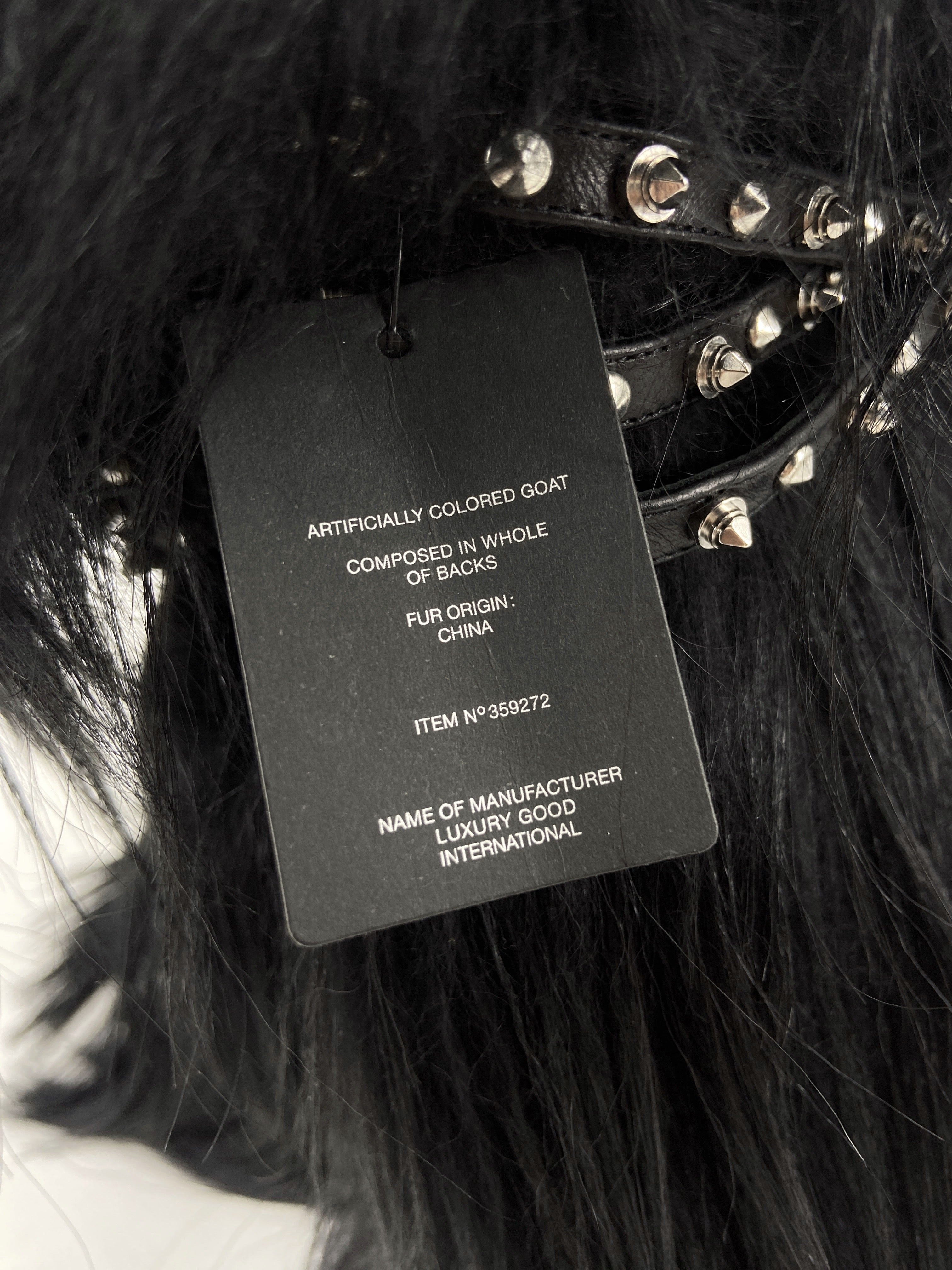 BWNT Saint Laurent Patti Studded Goat Hair Shearling Leather Ankle Boots 36 - 11