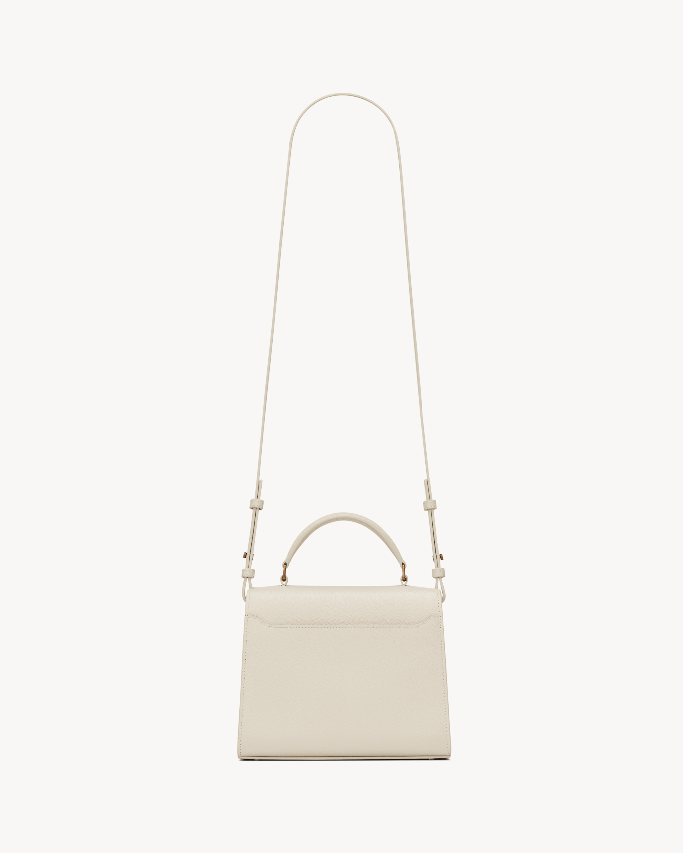 CASSANDRA MINI TOP HANDLE BAG IN GRAIN DE POUDRE EMBOSSED LEATHER - 3