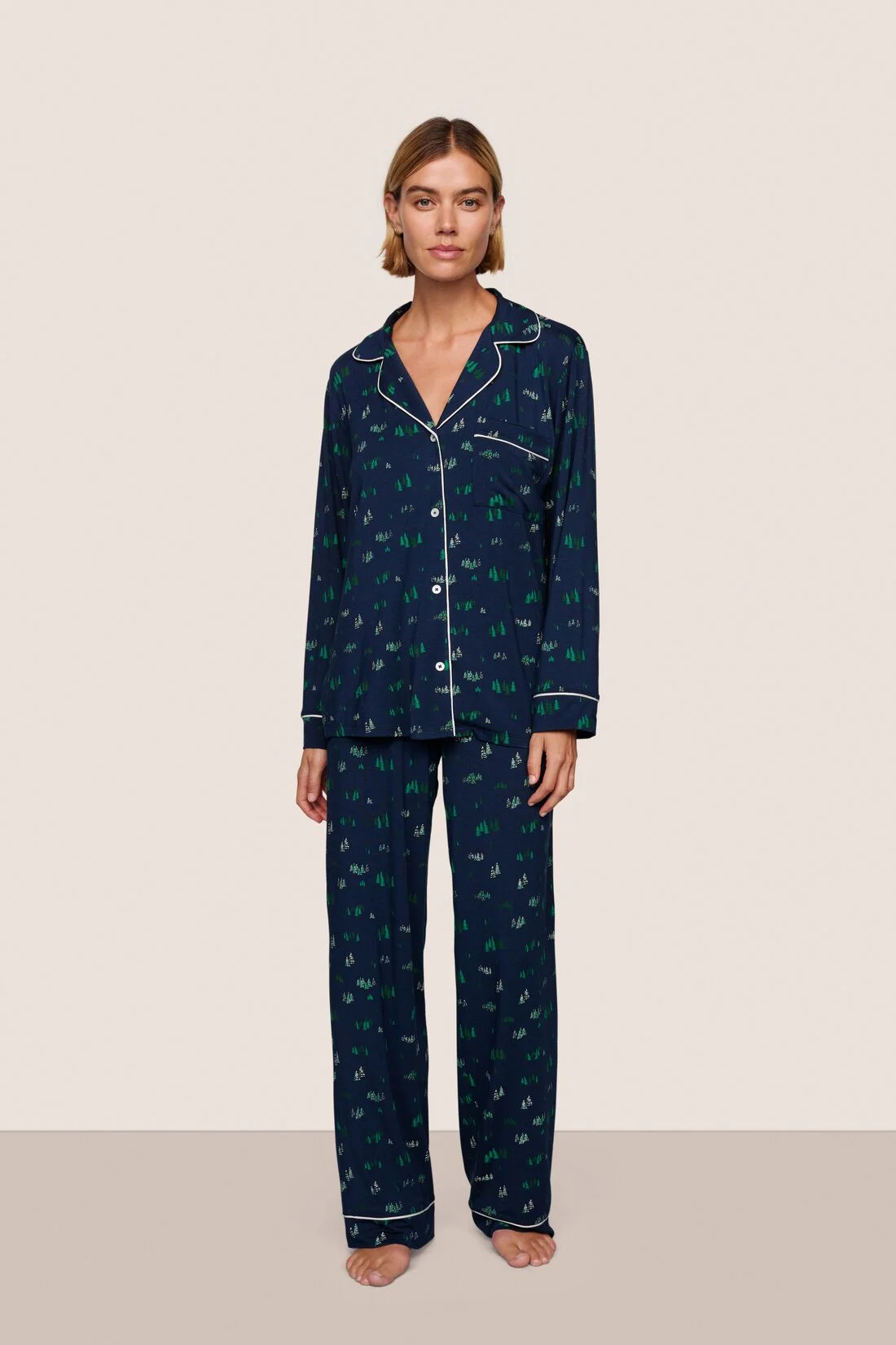 Gisele Printed TENCEL™ Modal Long PJ Set - 1