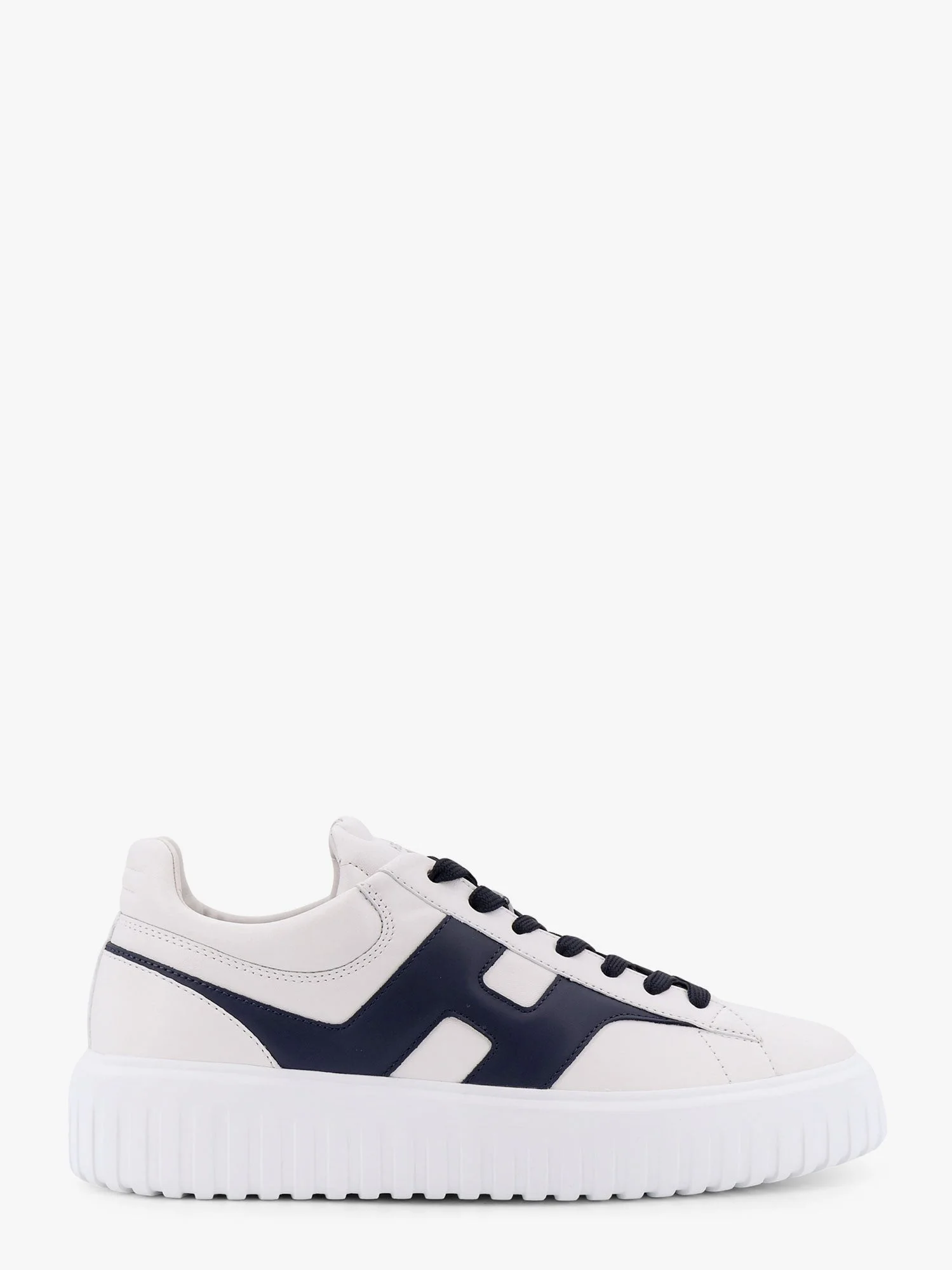 Hogan H-Stripes Leather Sneakers With Side Logo - 1