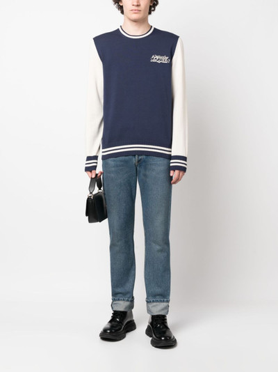 Alexander McQueen logo-print long-sleeve jumper outlook