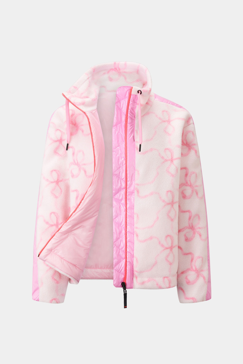 Ninetta Fleece mid layer in Pink/Off-white 8
