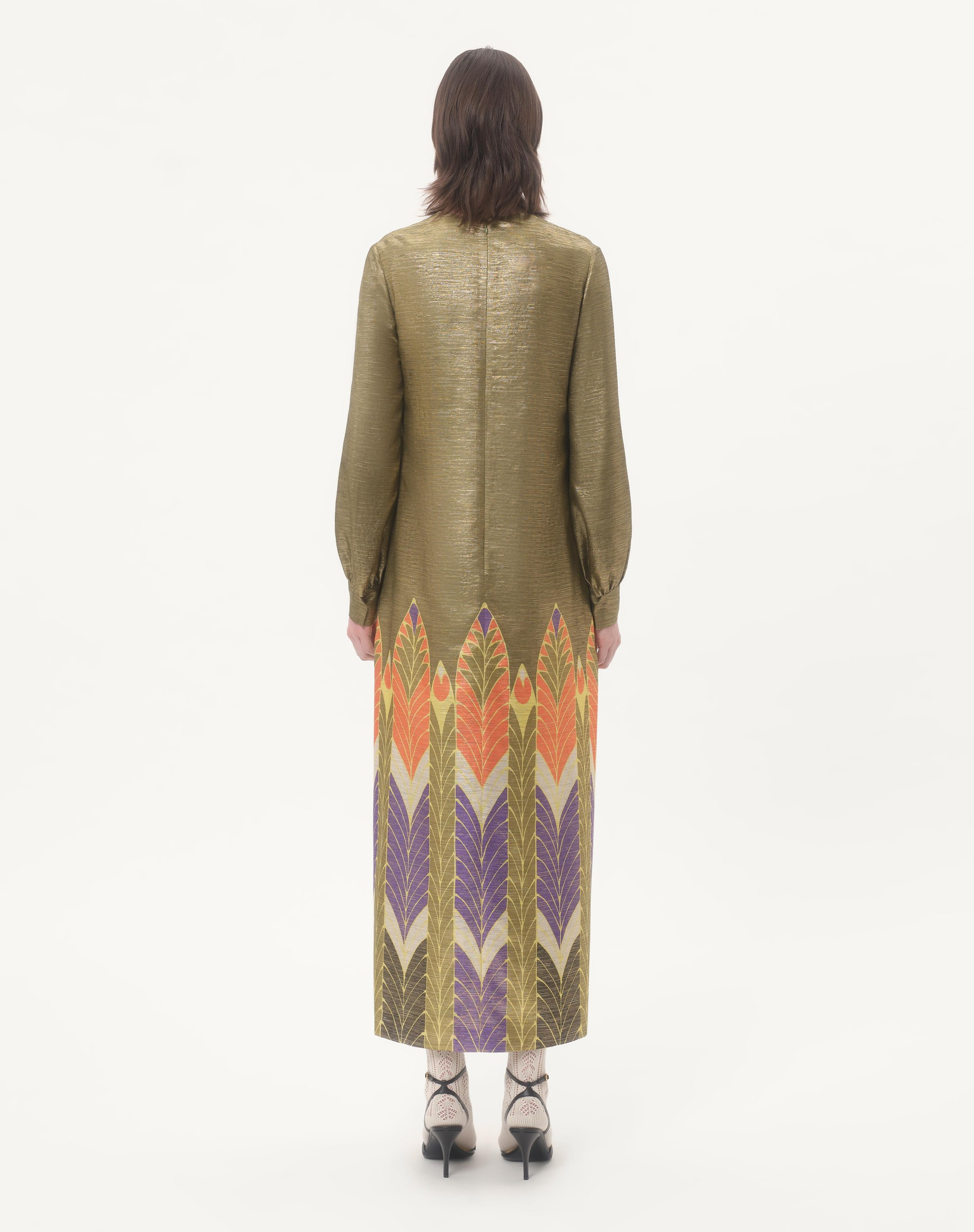 LUREX DRESS WITH VOYAGE IMAGINAIRE PRINT - 6