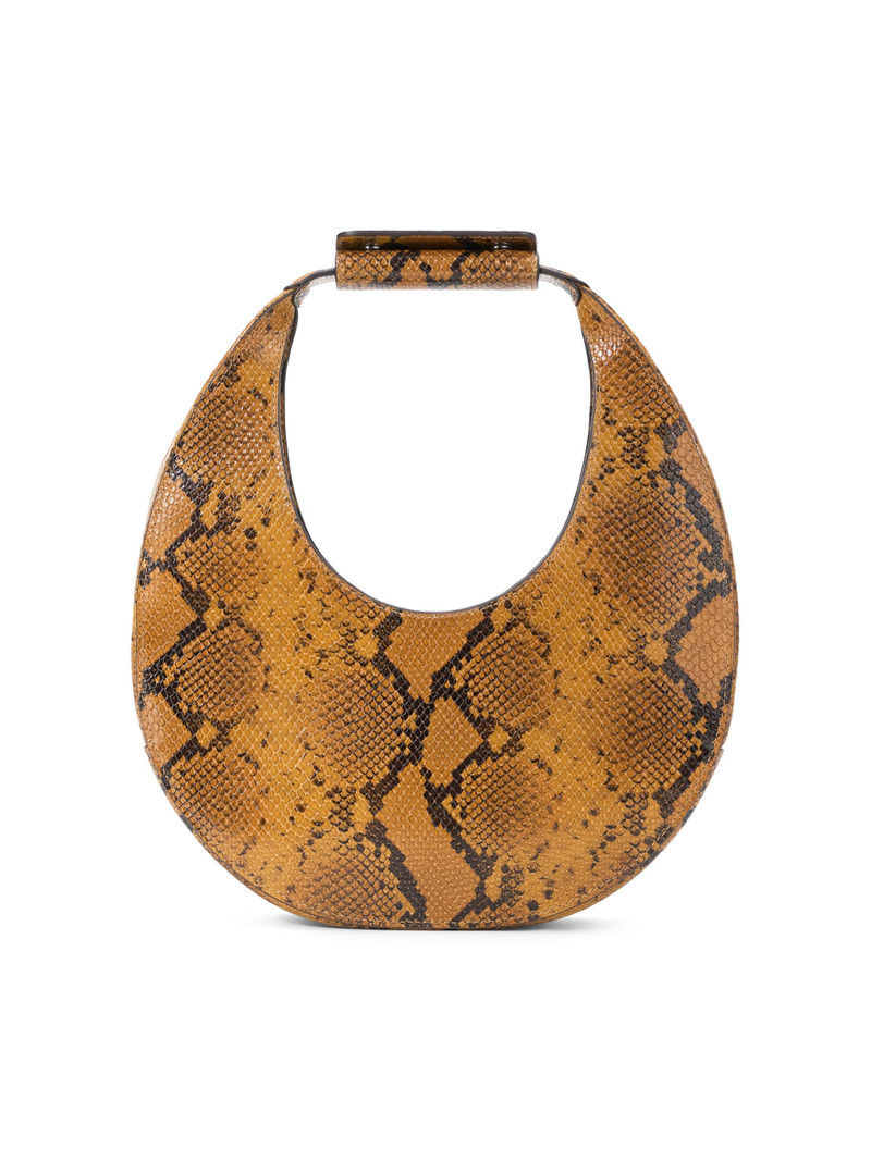 Women's Moon Snakeskin-Print Leather Top Handle Bag - Snake 1