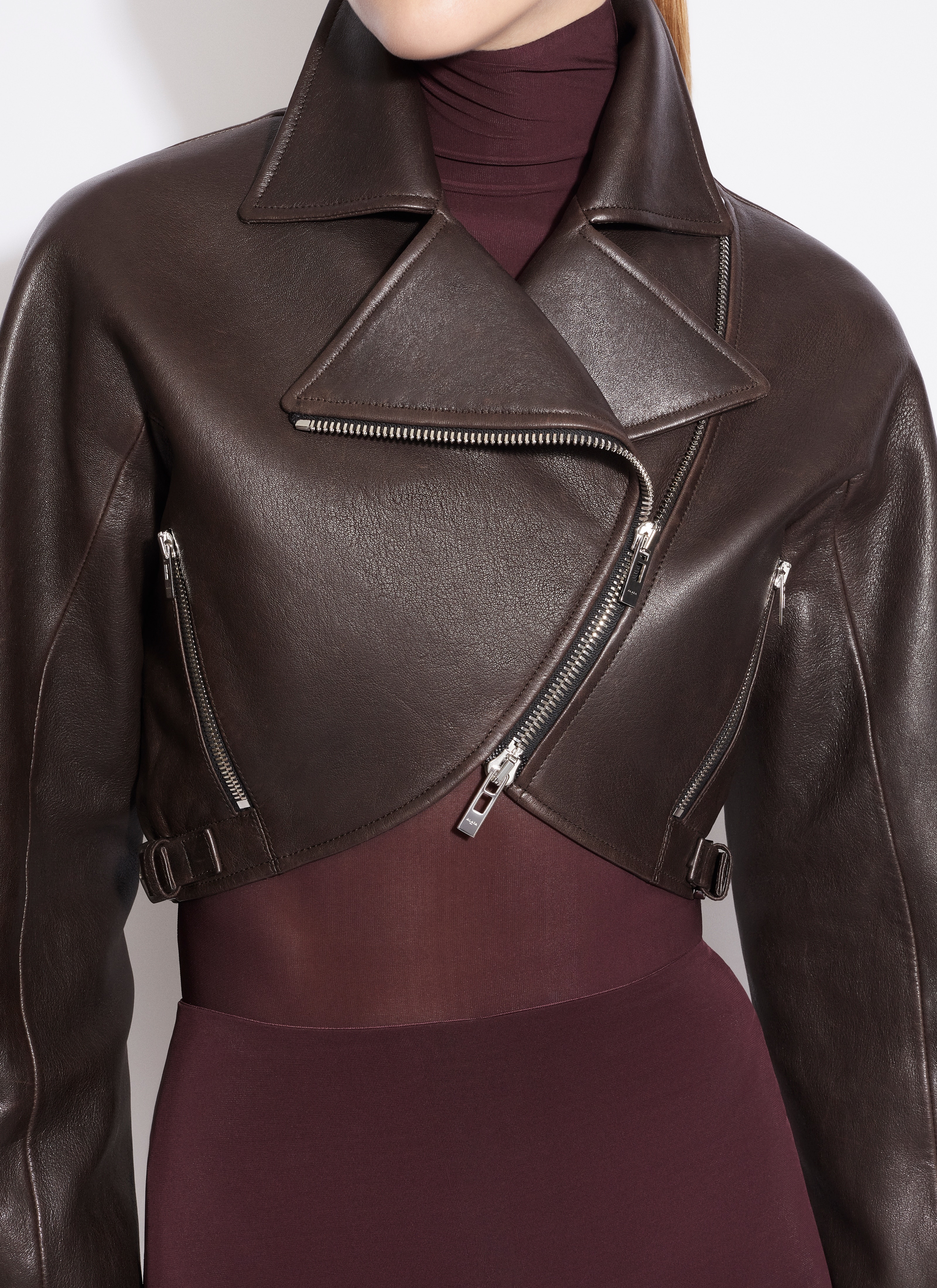 CROPPED BIKER JACKET - 5