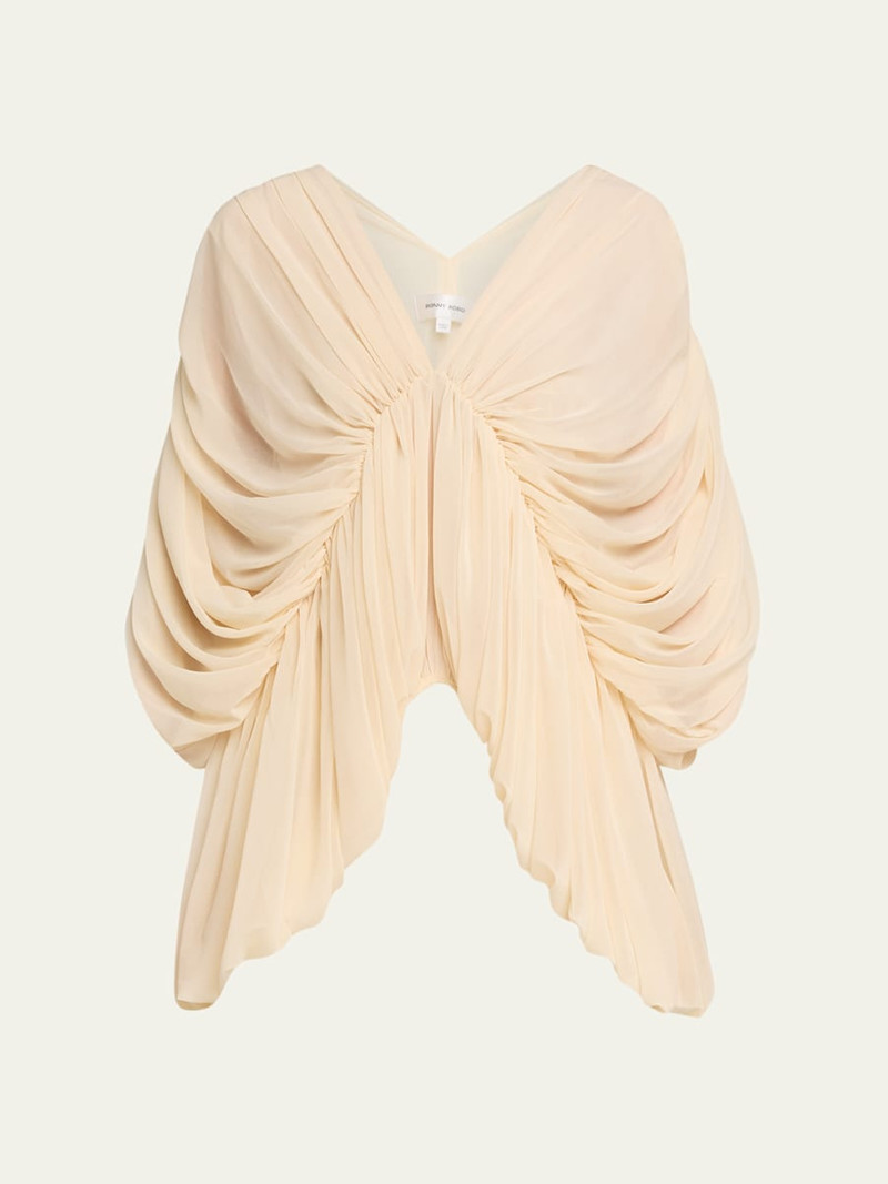 Lenore Draped Deep V-Neck Top 1