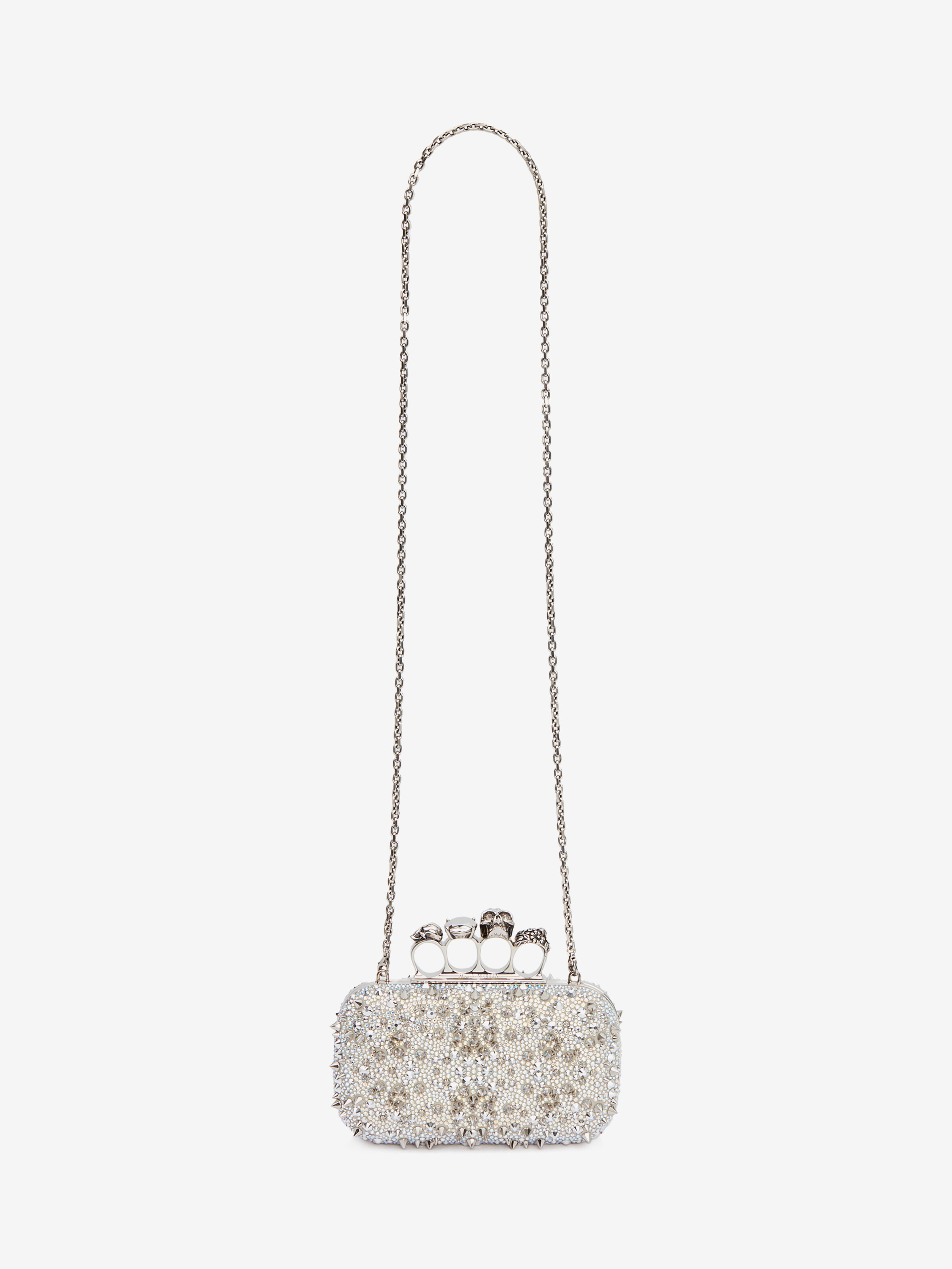 Women's Knuckle Clutch in White - 5