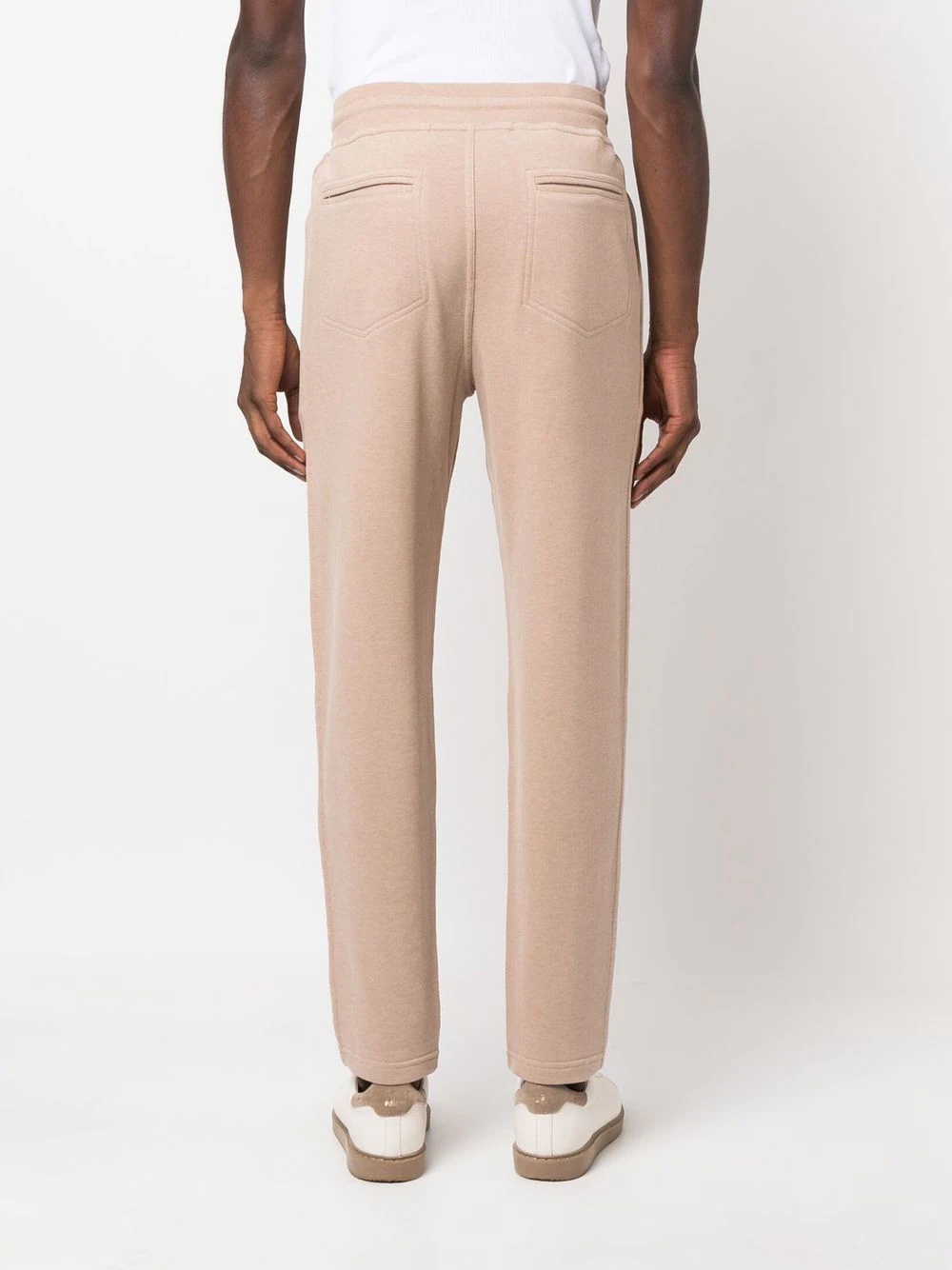 drawstring-waist straight-leg sweatpants - 4