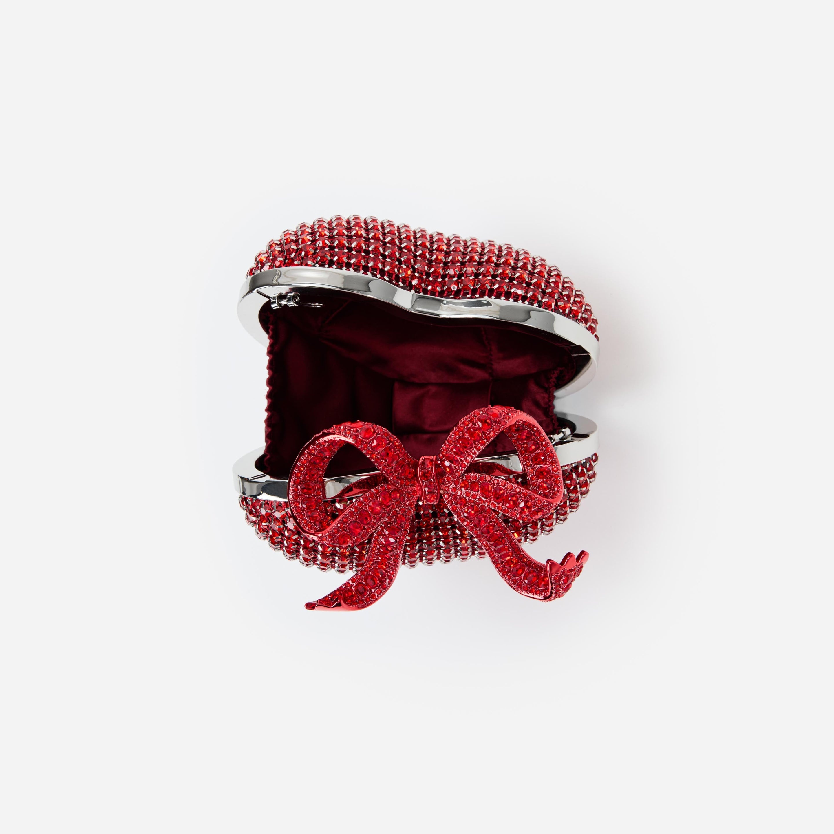 Red Crystal Heart Clutch - 5