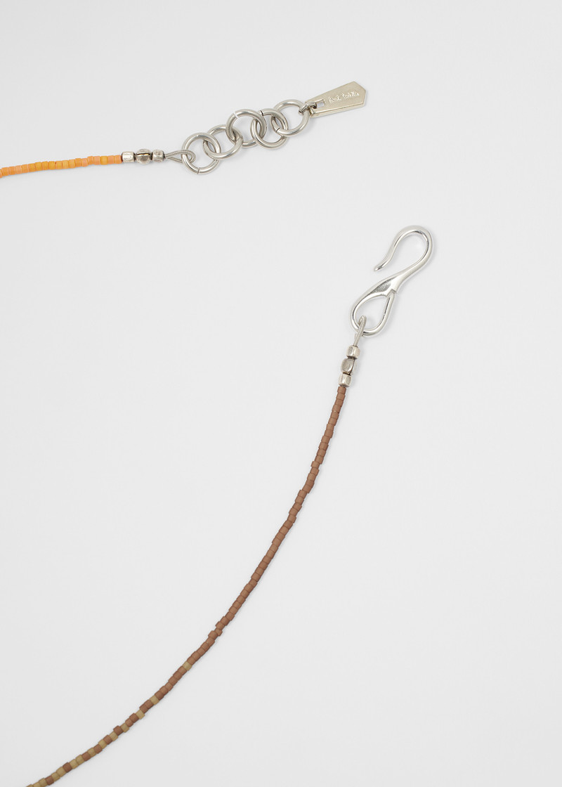 Paul Smith Orange and Brown Beaded Necklace outlook