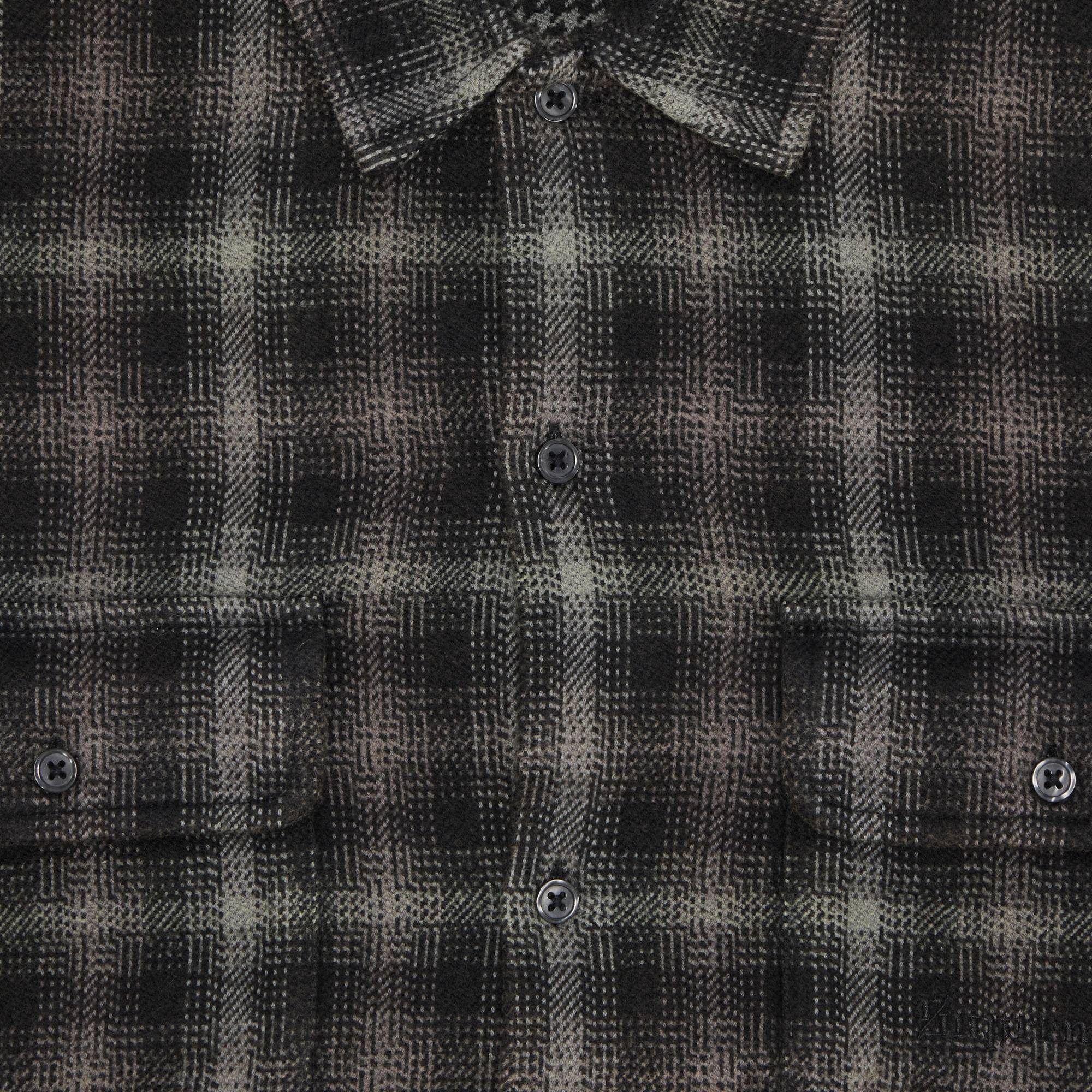 Supreme Houndstooth Plaid Flannel Shirt 'Black' - 3