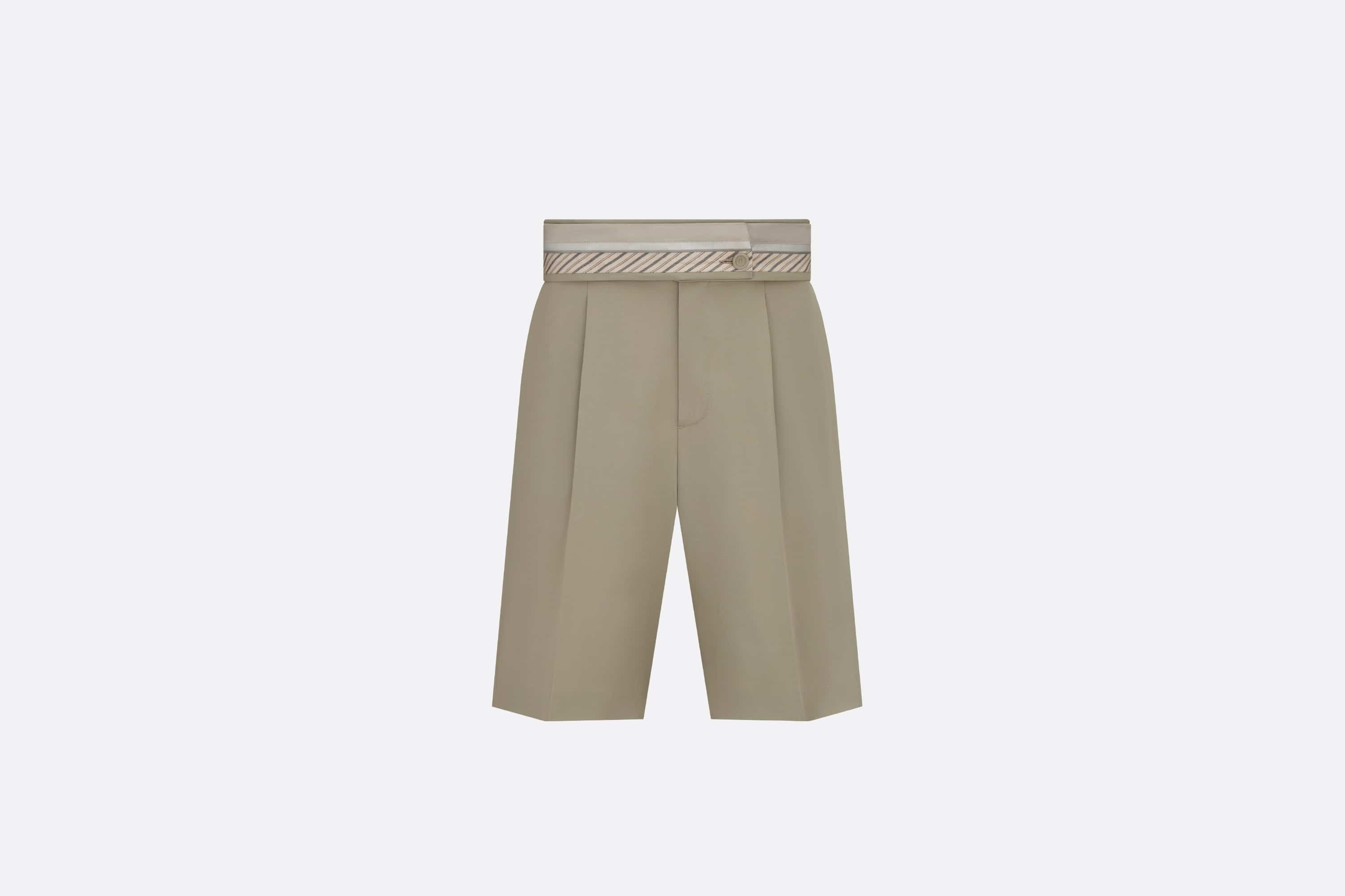 Bermuda Shorts with Turned-Down Waistband - 1
