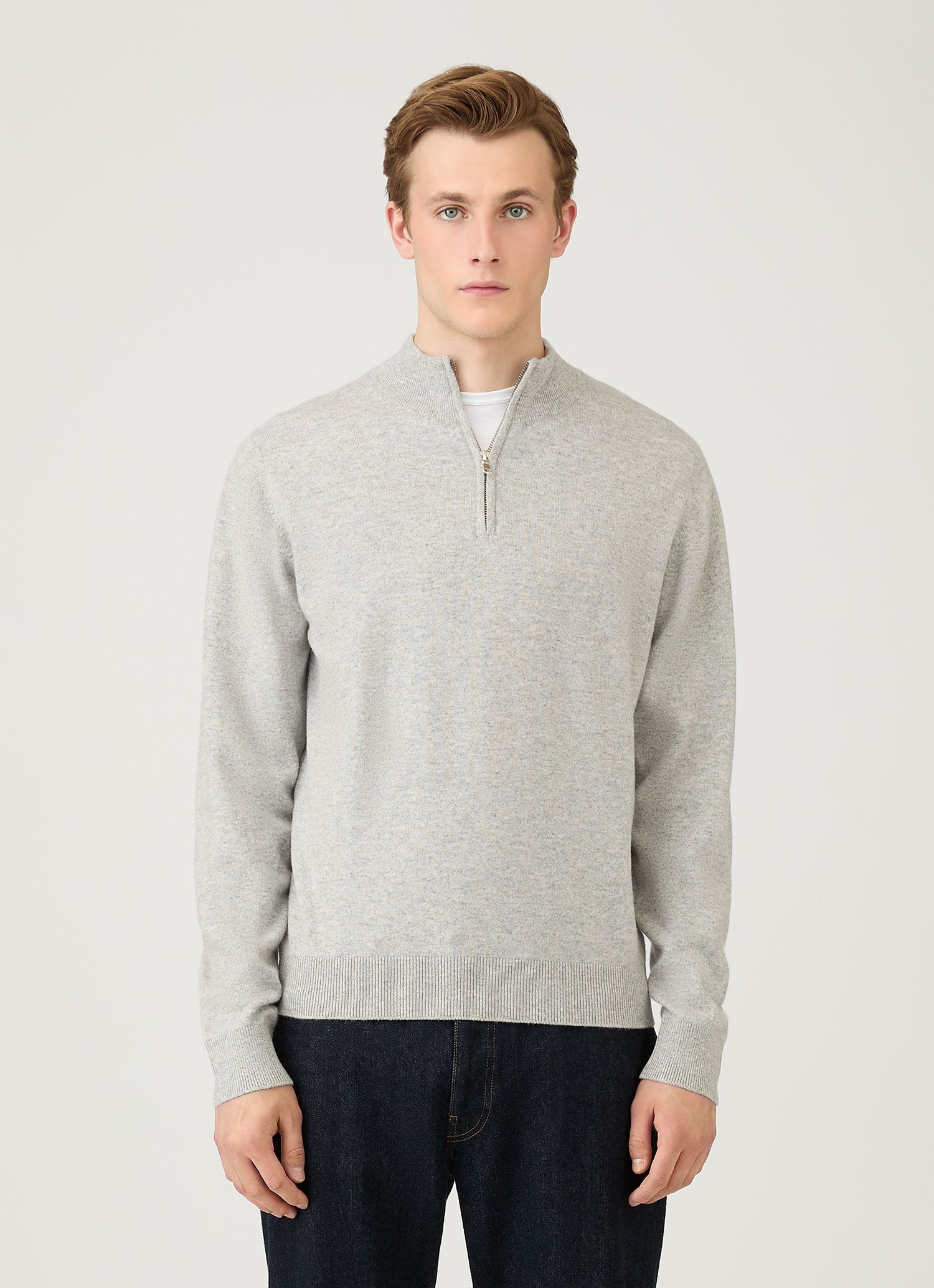 Cashmere Zip Neck Jumper - 2
