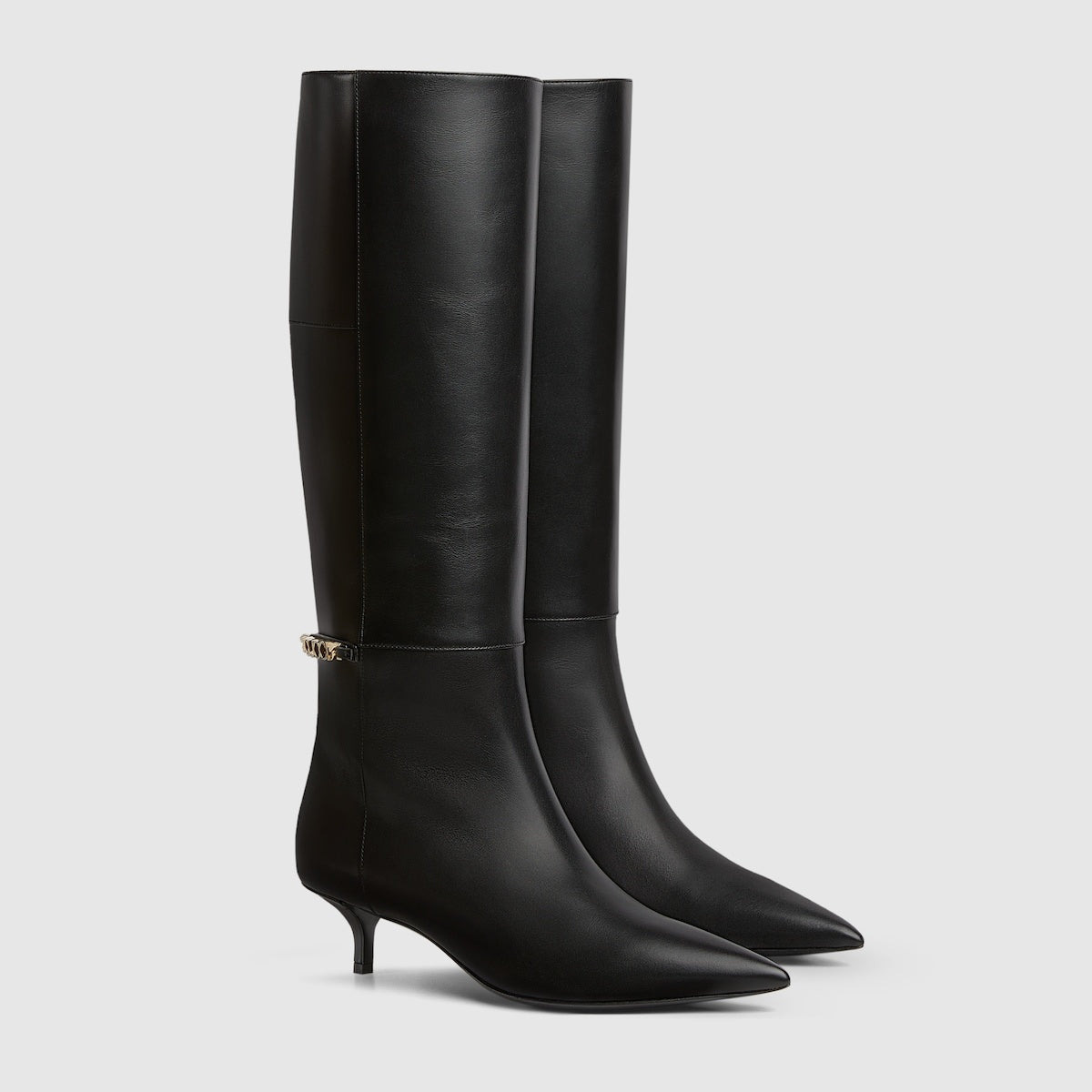 Gucci Signoria Leather Knee Boots - 2
