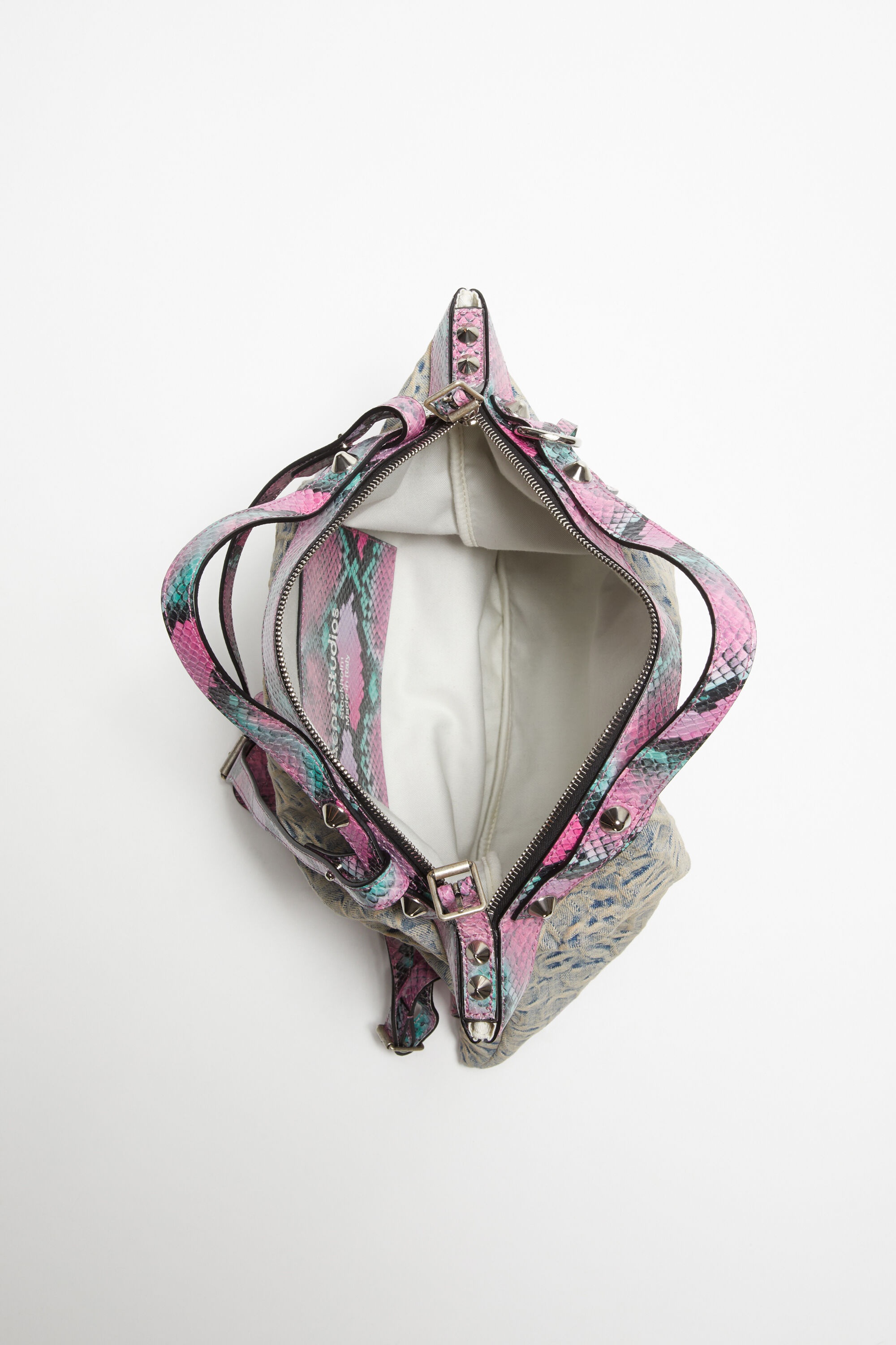 Tote bag - Light blue/pink - 5